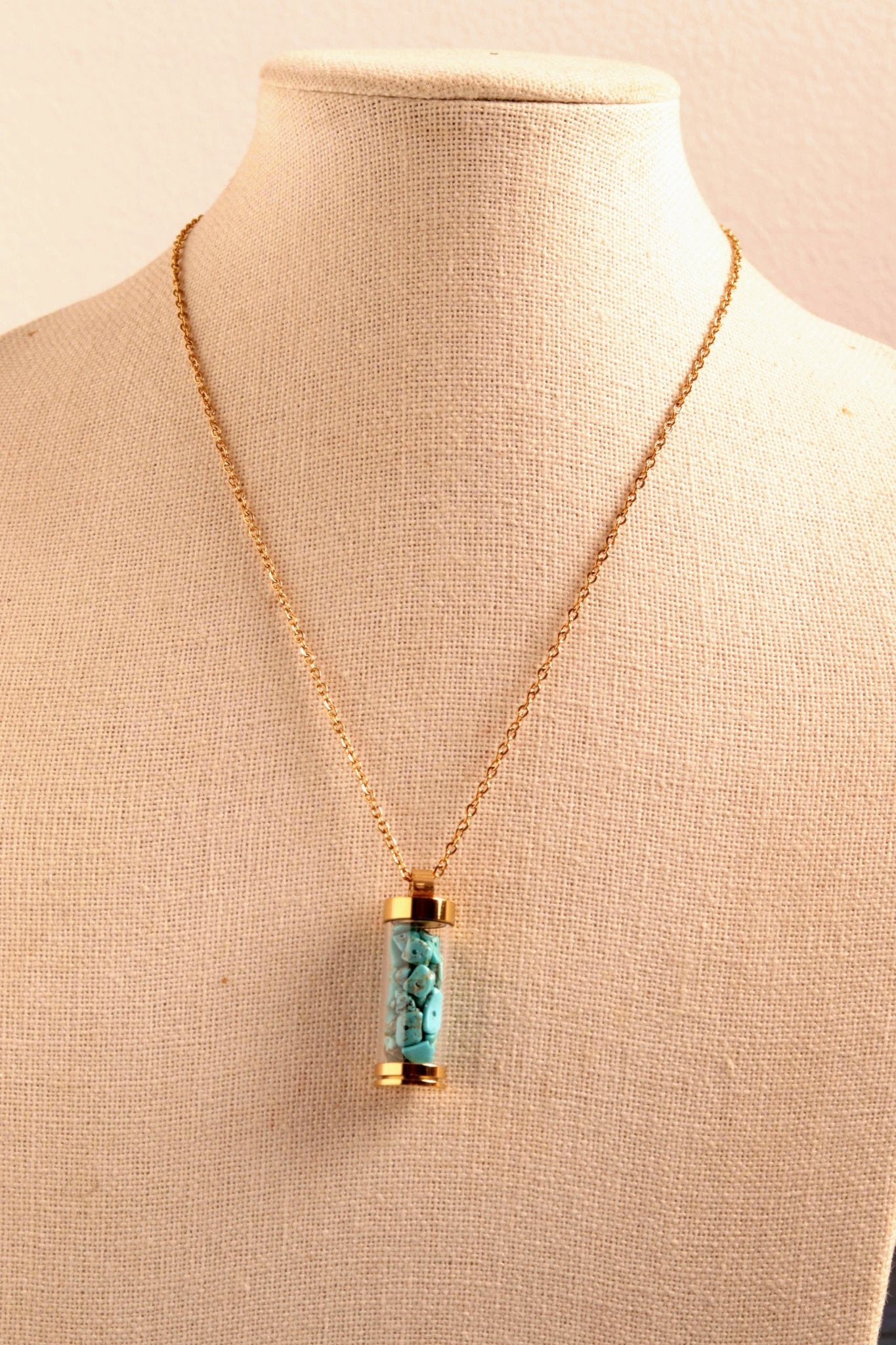 Turquoise Vial- Handmade Jewellery - i am boho