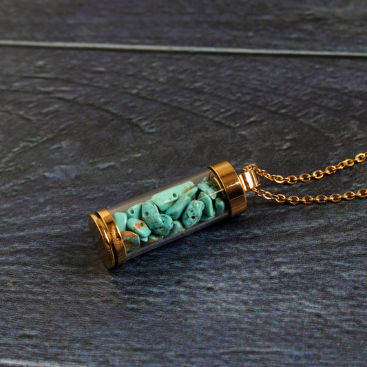 Turquoise Vial- Handmade Jewellery - i am boho