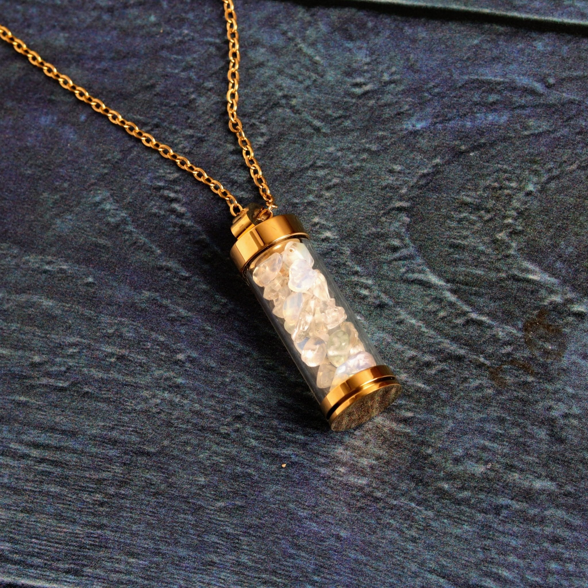 Moonstone Vial- Handmade Jewellery - i am boho
