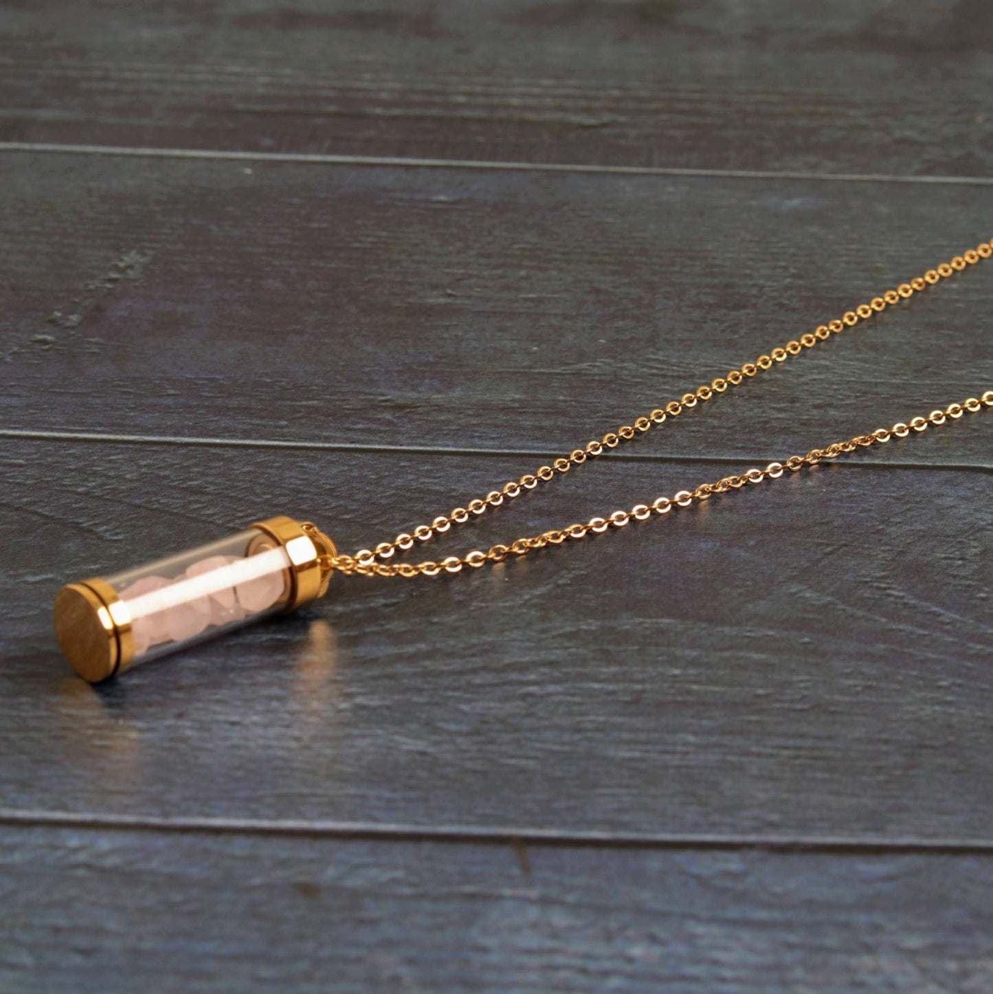 Rose quartz Vial- Handmade Jewellery - i am boho