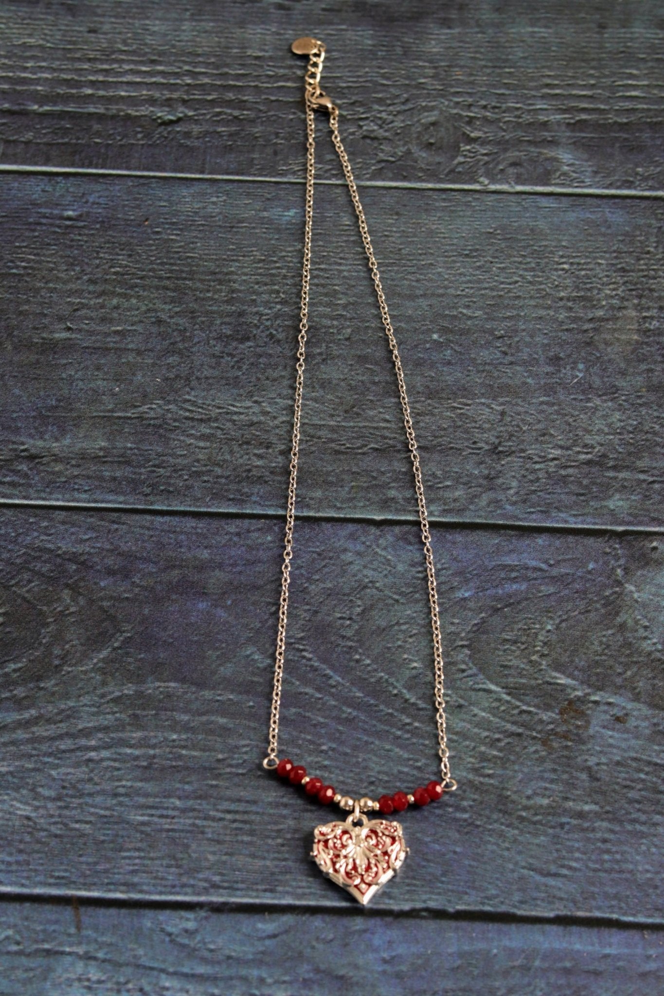 Garnet Heart- Handmade Jewellery - i am boho