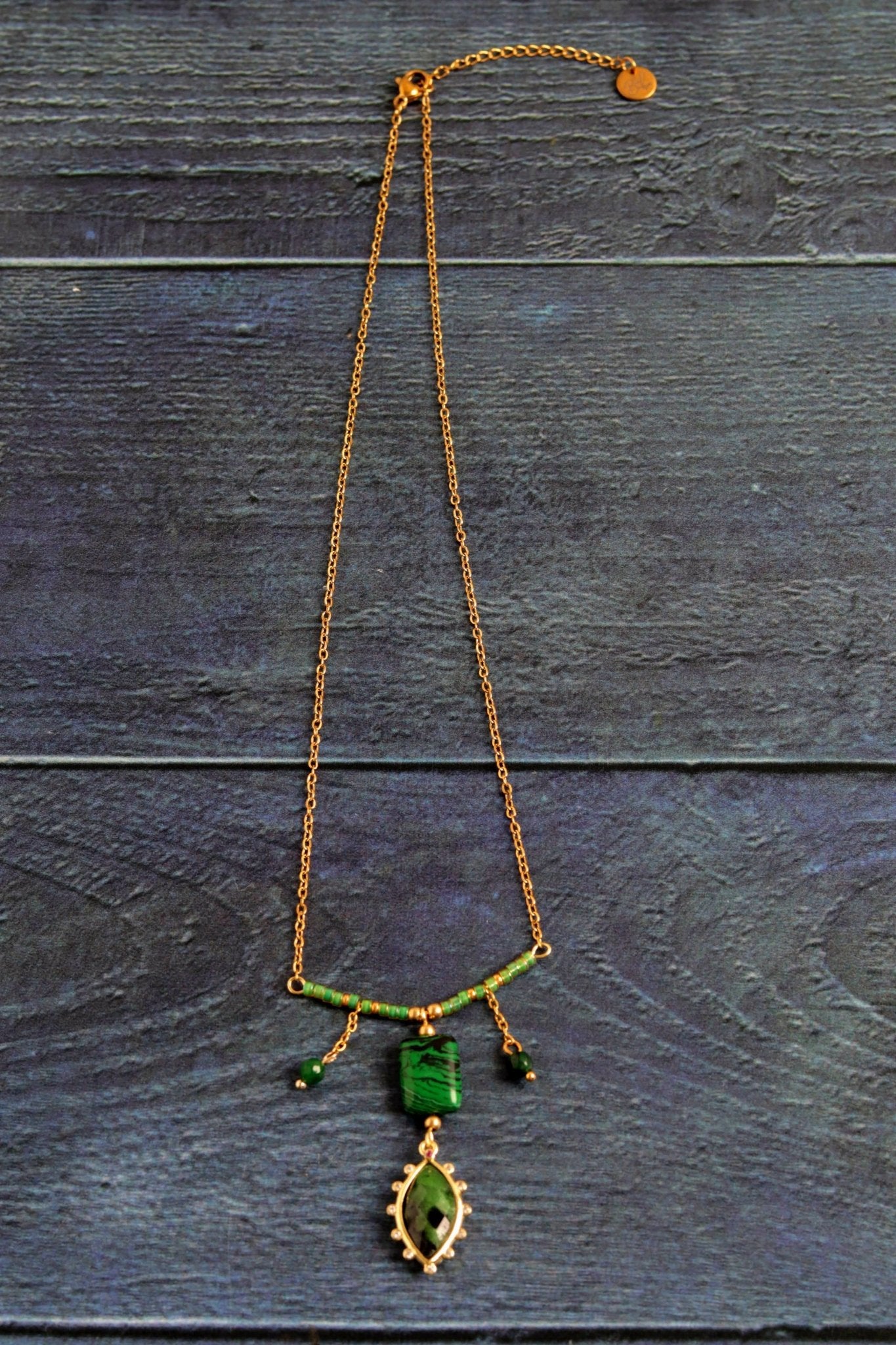 Malachite Marquise- Handmade Jewellery - i am boho