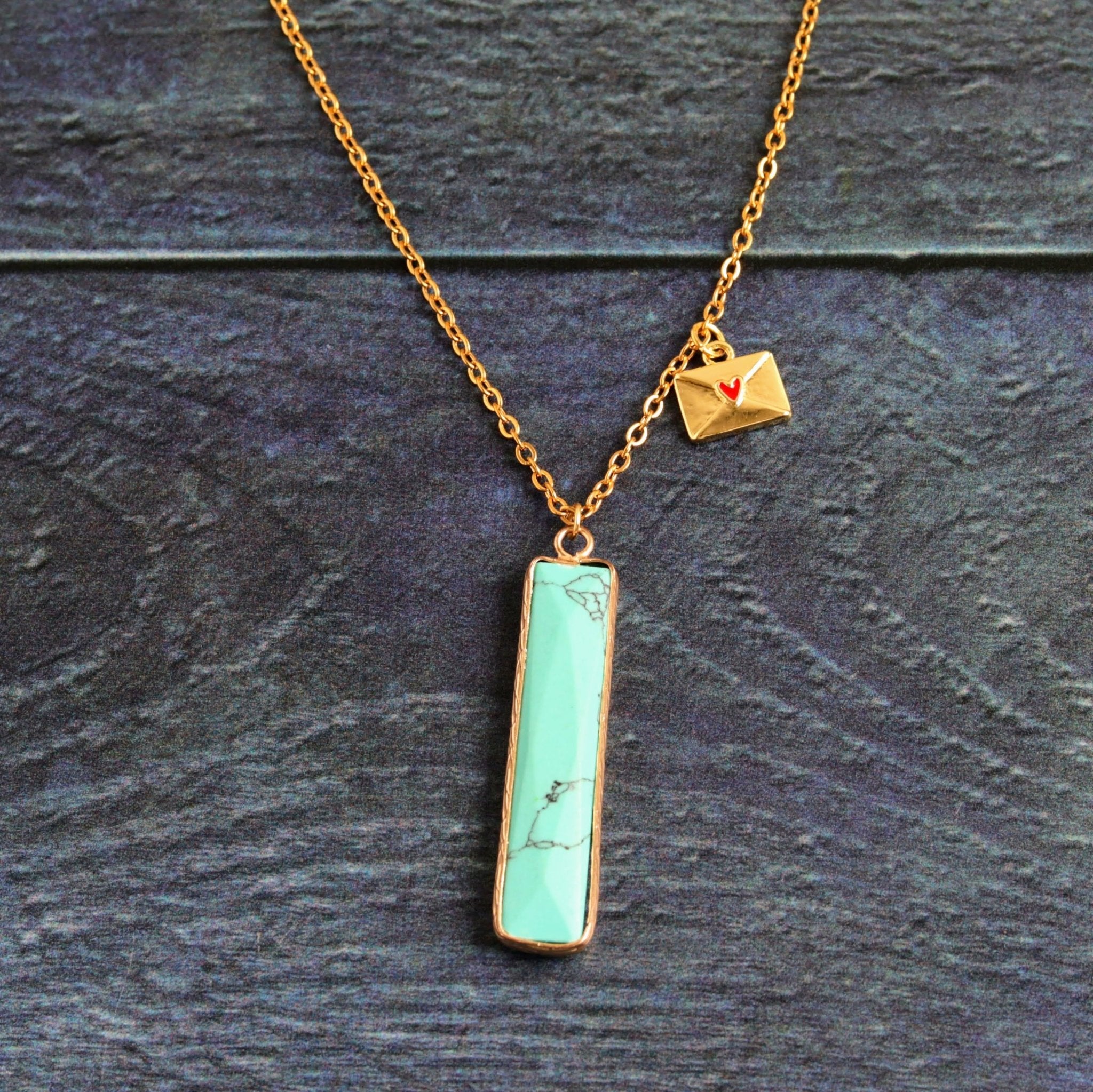 Turquoise Bar- Handmade Jewellery - i am boho