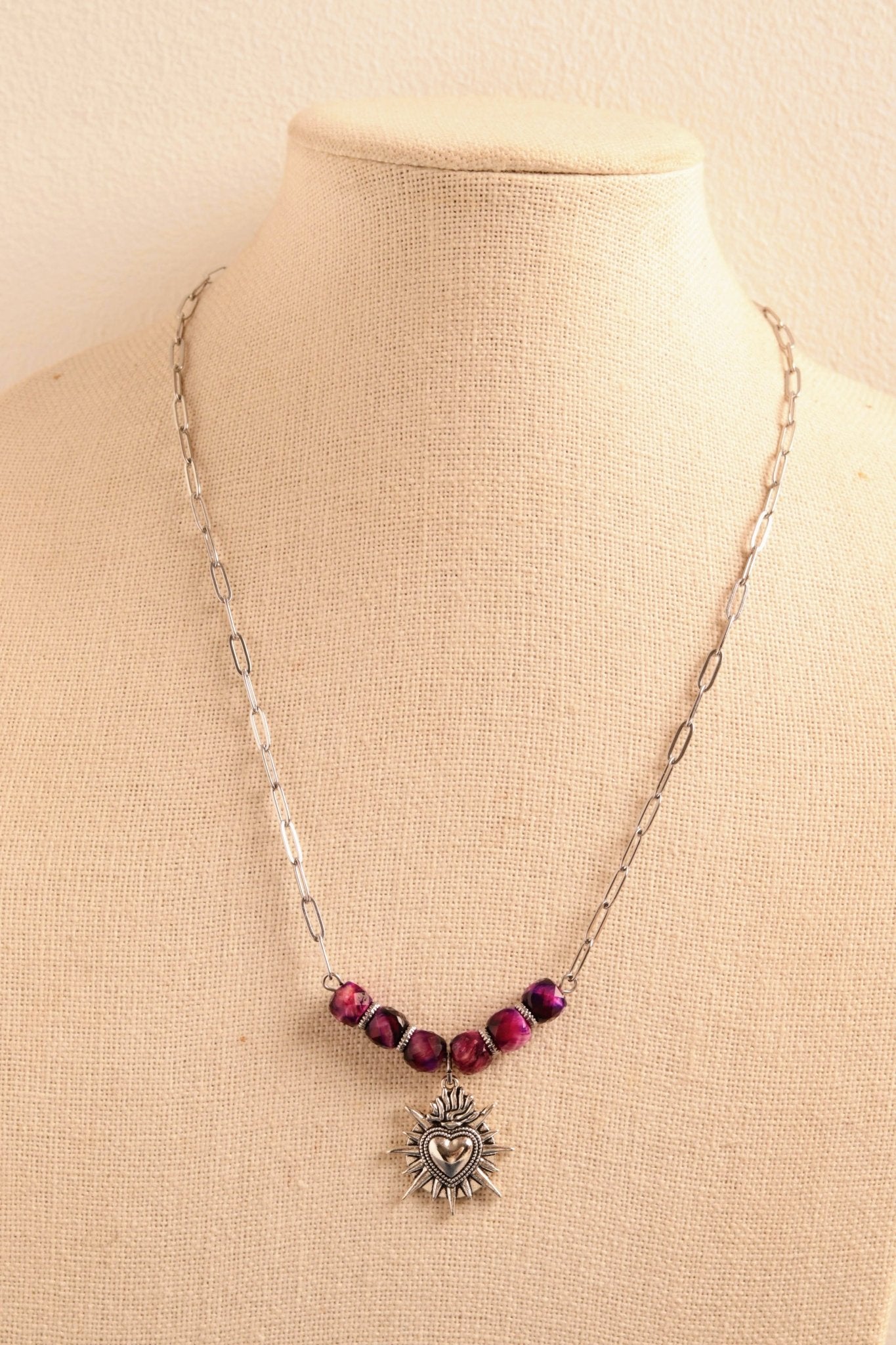 Magenta Tiger's Eye- Handmade Jewellery - i am boho