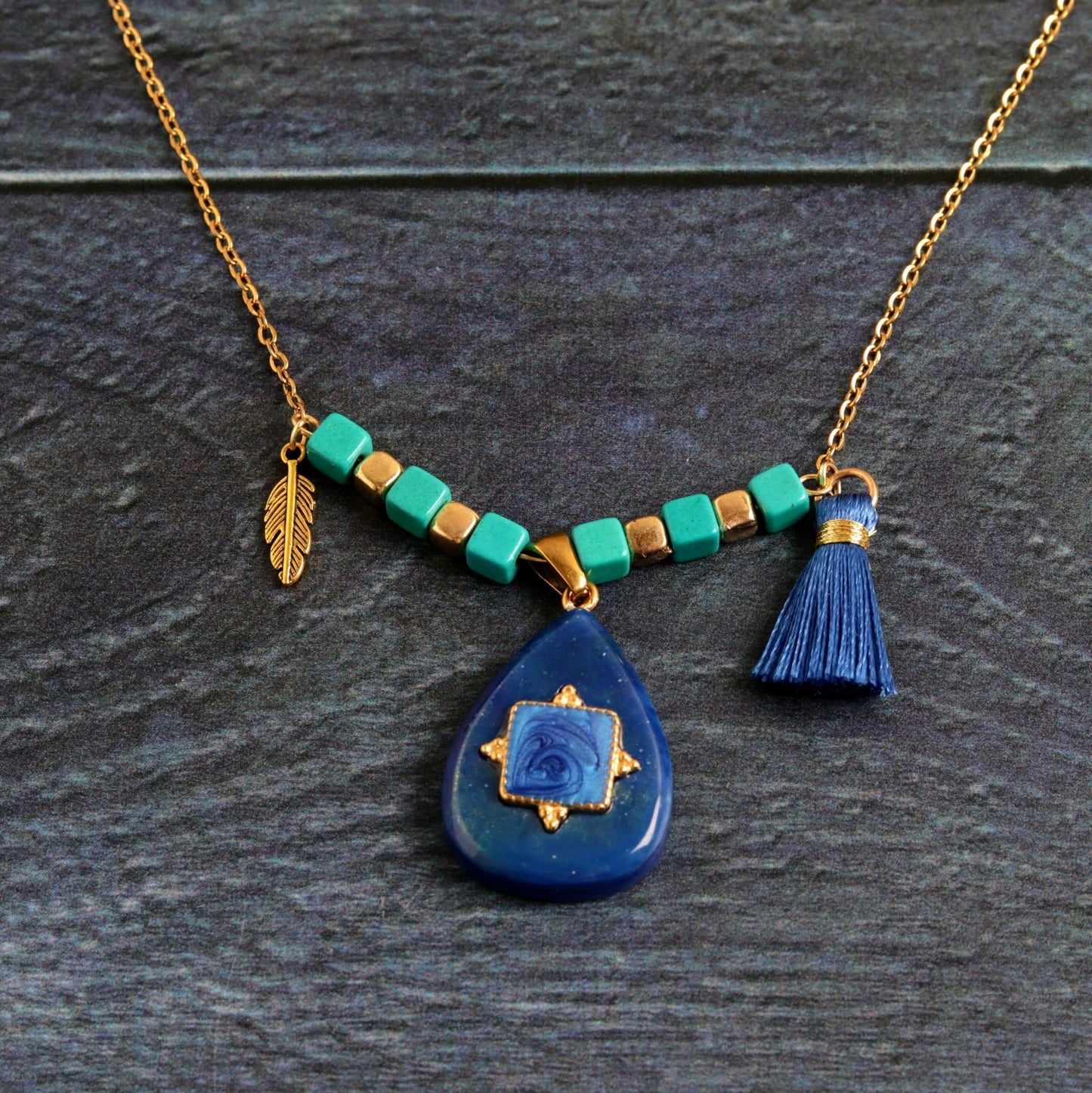Turquoise & Tassel- Handmade Jewellery - i am boho