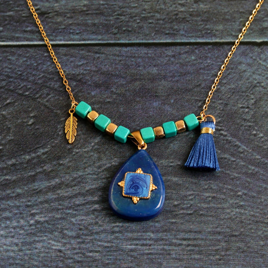 Turquoise & Tassel- Handmade Jewellery - i am boho