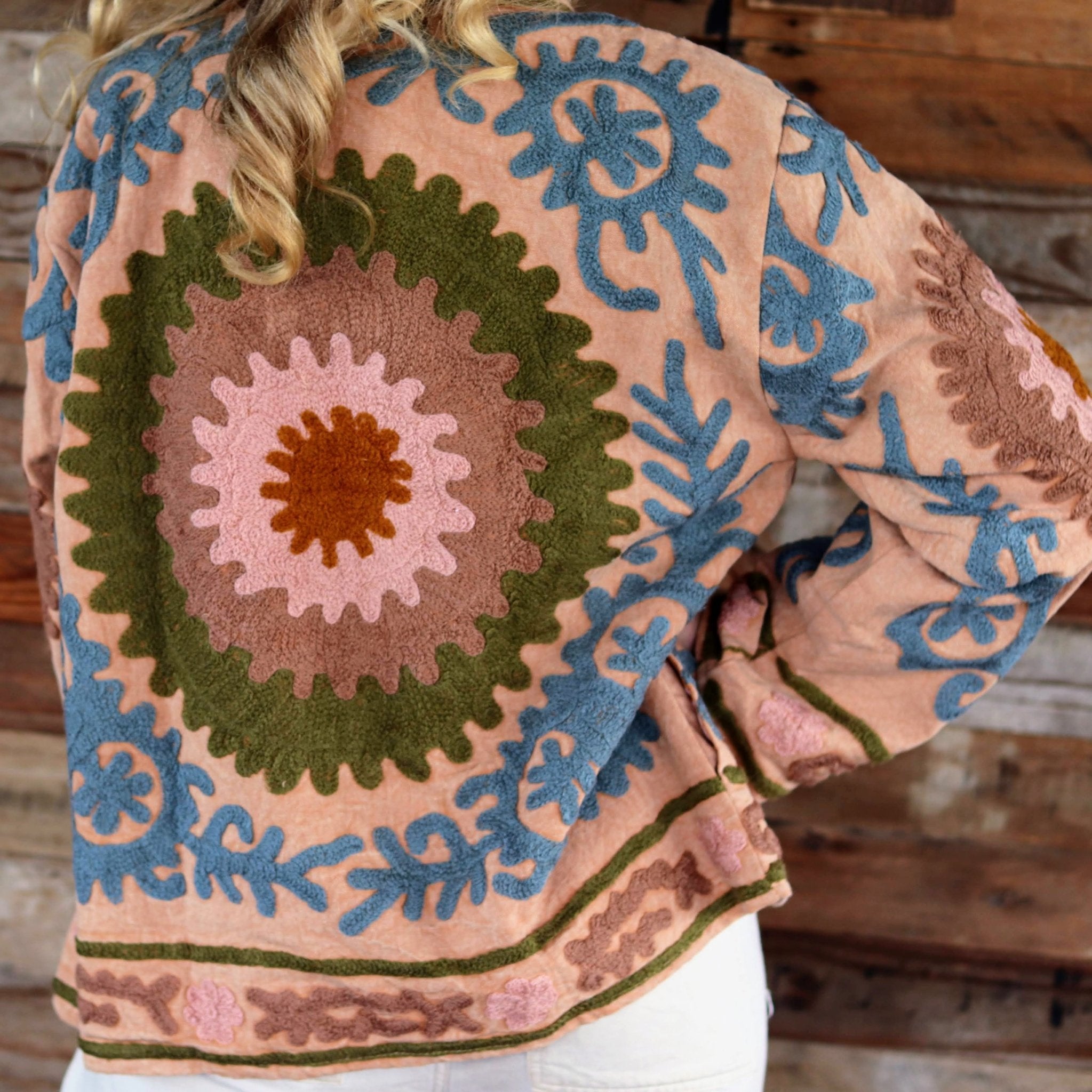 Cotton Suzani Jacket in Tuscan Clay- Handmade Jewellery - i am boho