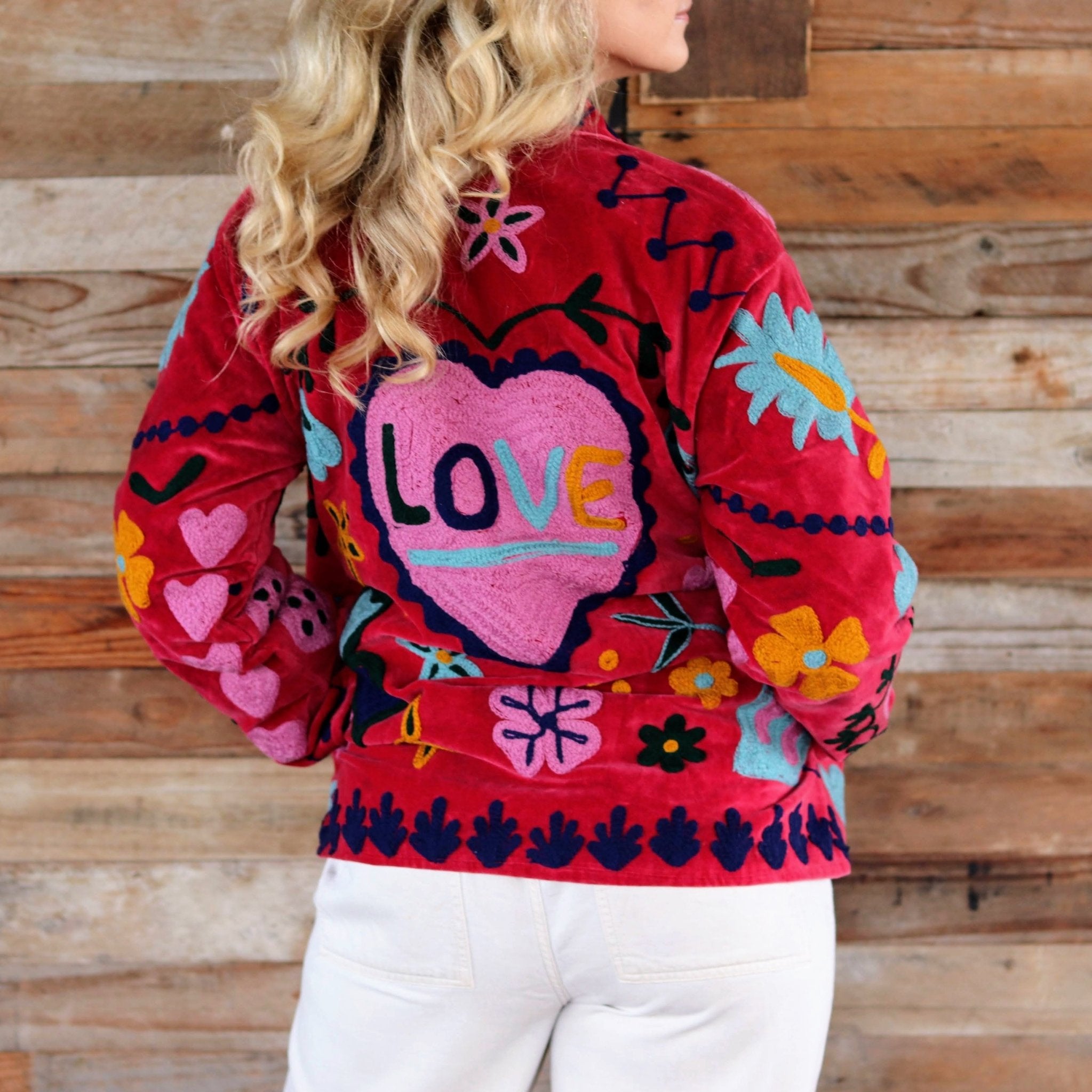 Velvet Suzani Jacket in Love Potion- Handmade Jewellery - i am boho