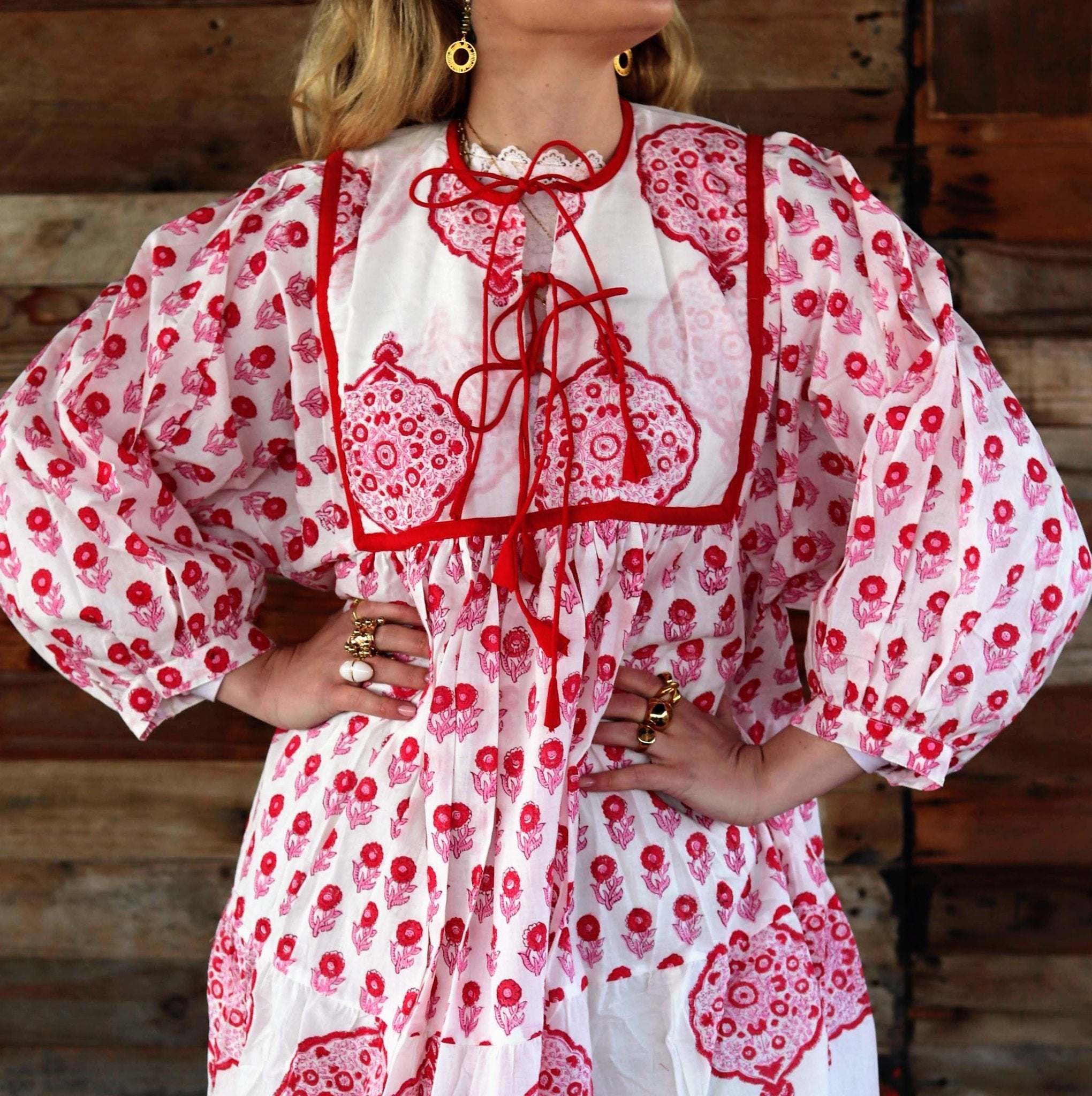 Delilah Dress in Cherry- Handmade Jewellery - i am boho