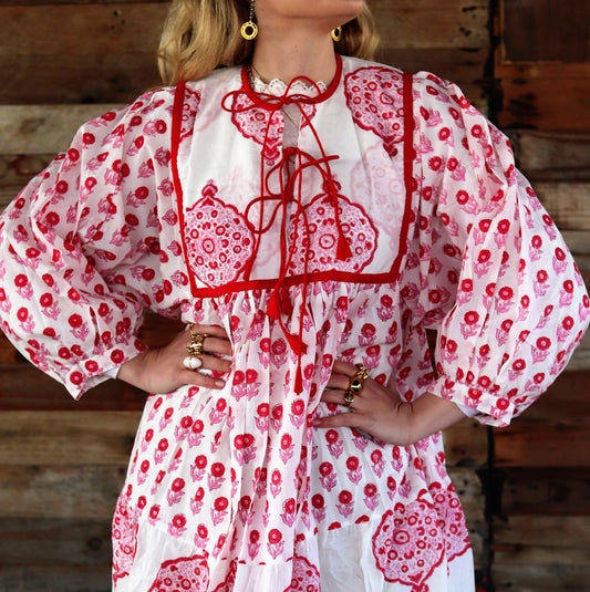 Delilah Dress in Cherry- Handmade Jewellery - i am boho
