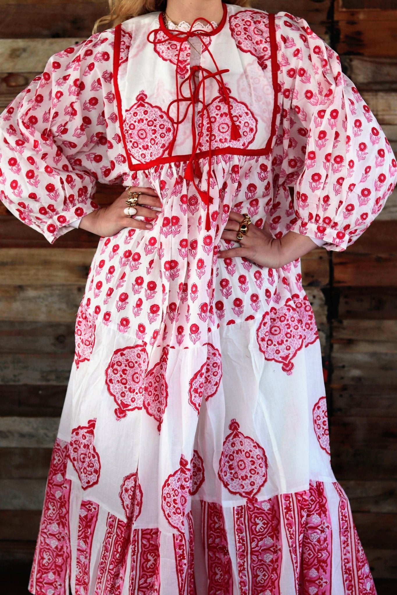 Delilah Dress in Cherry- Handmade Jewellery - i am boho
