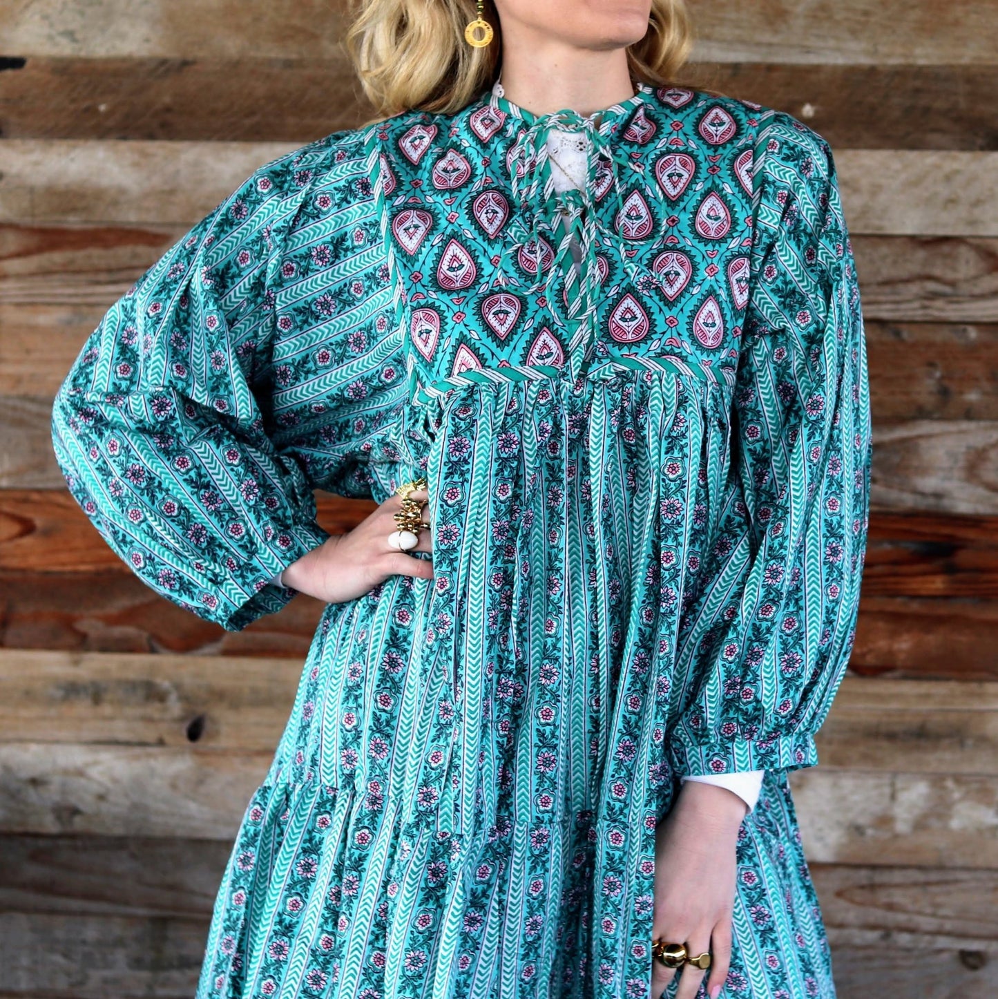Delilah Dress in Turquoise- Handmade Jewellery - i am boho