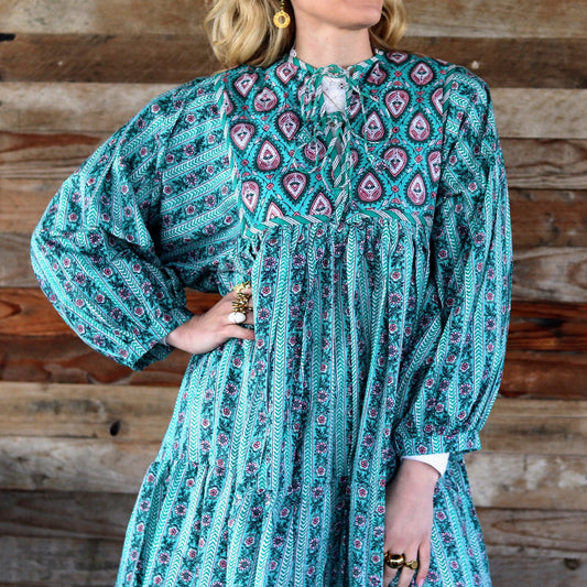 Delilah Dress in Turquoise- Handmade Jewellery - i am boho