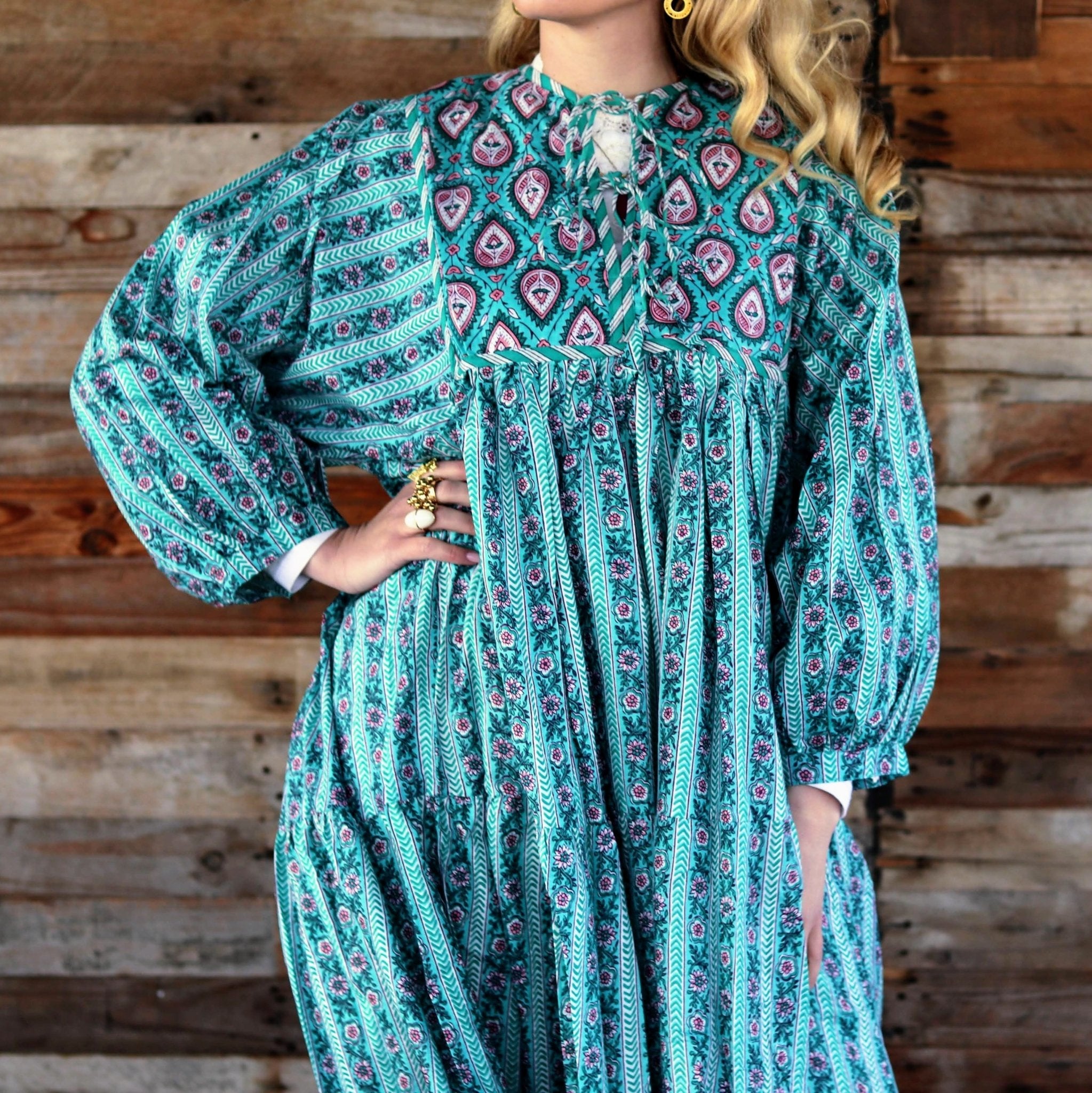 Delilah Dress in Turquoise- Handmade Jewellery - i am boho