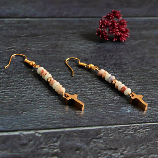 Cross & Plum blossom - Handmade Jewellery - i am boho