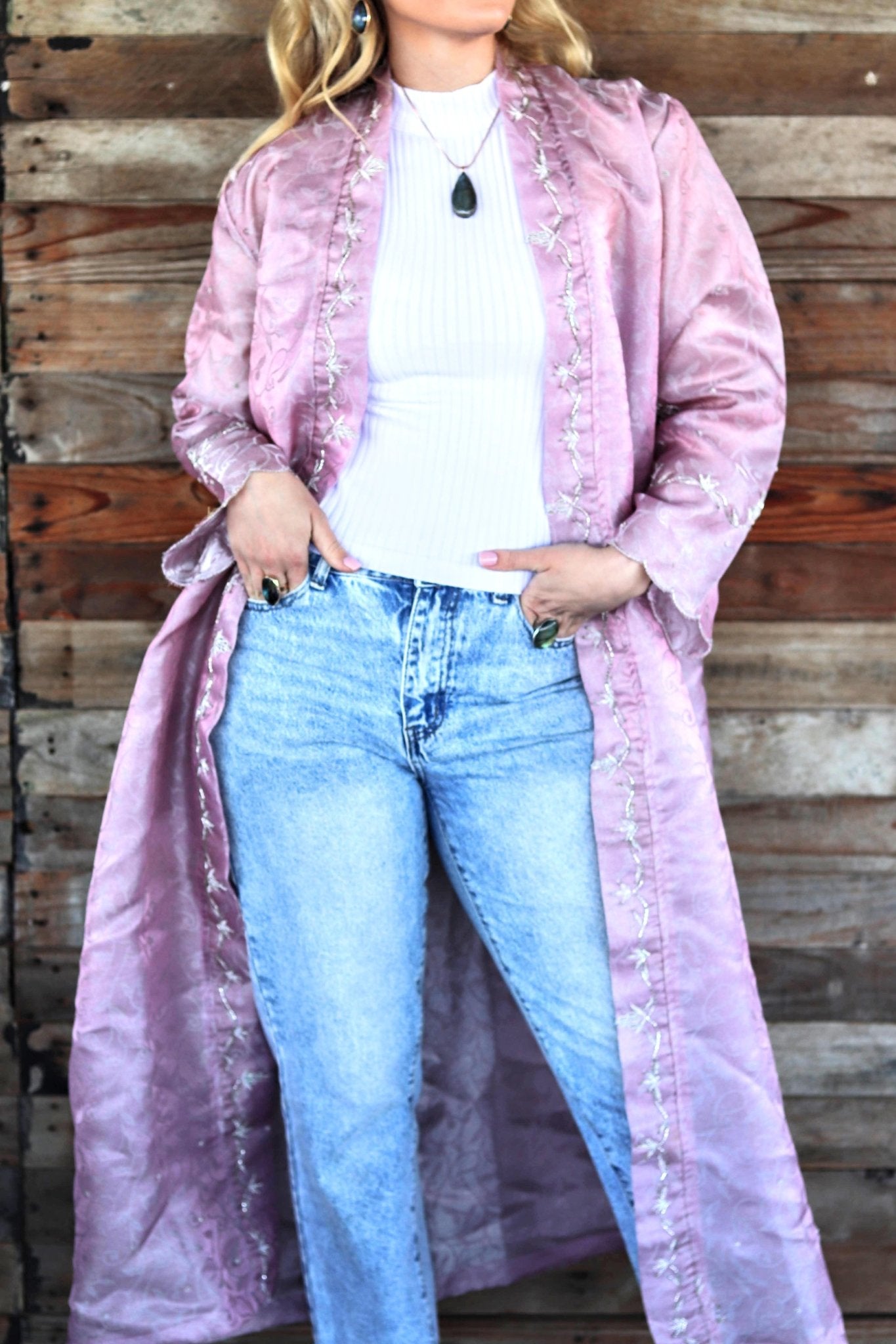 Blush & Silver Seas Kimono- Handmade Jewellery - i am boho