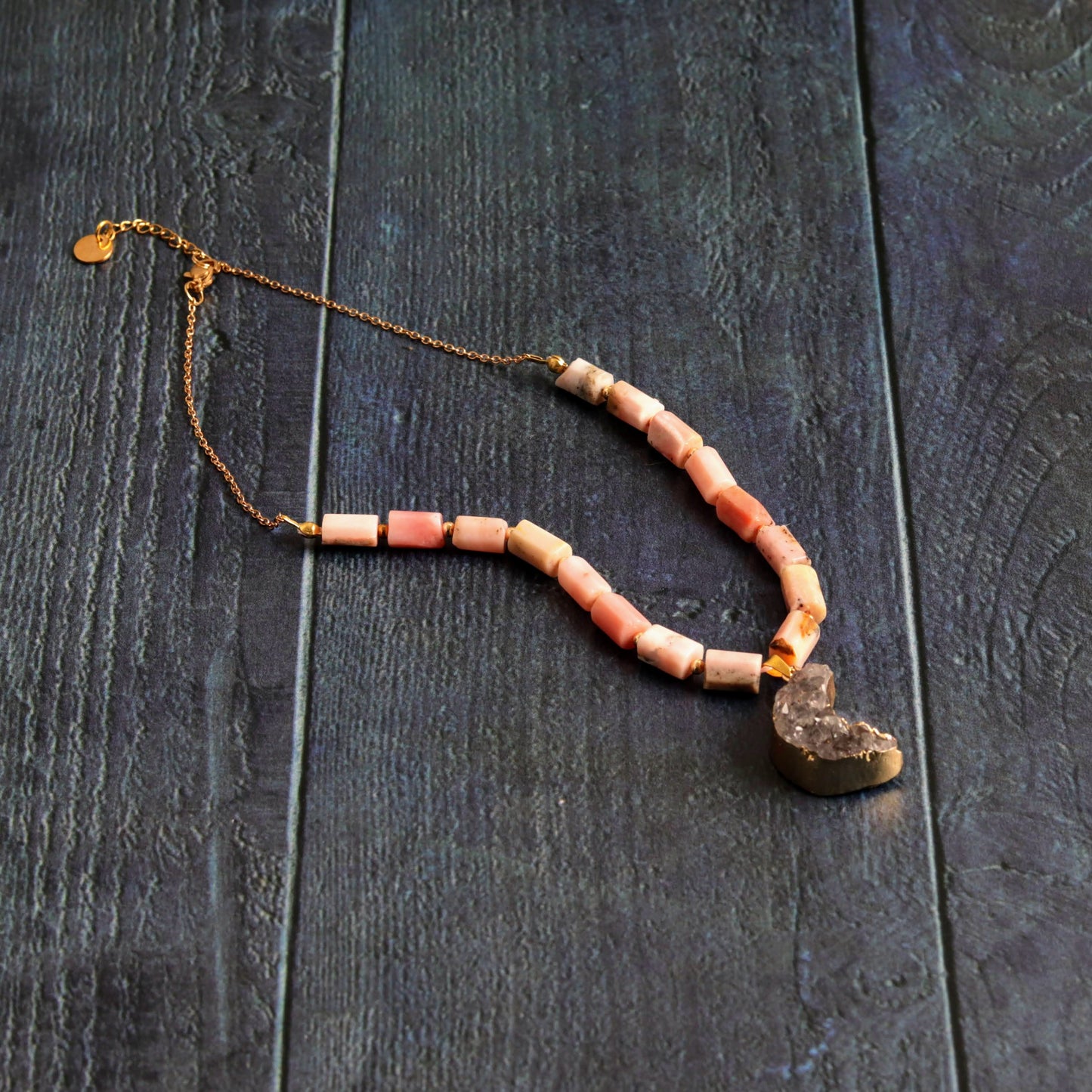 Amethyst Druzy & Pink Opal