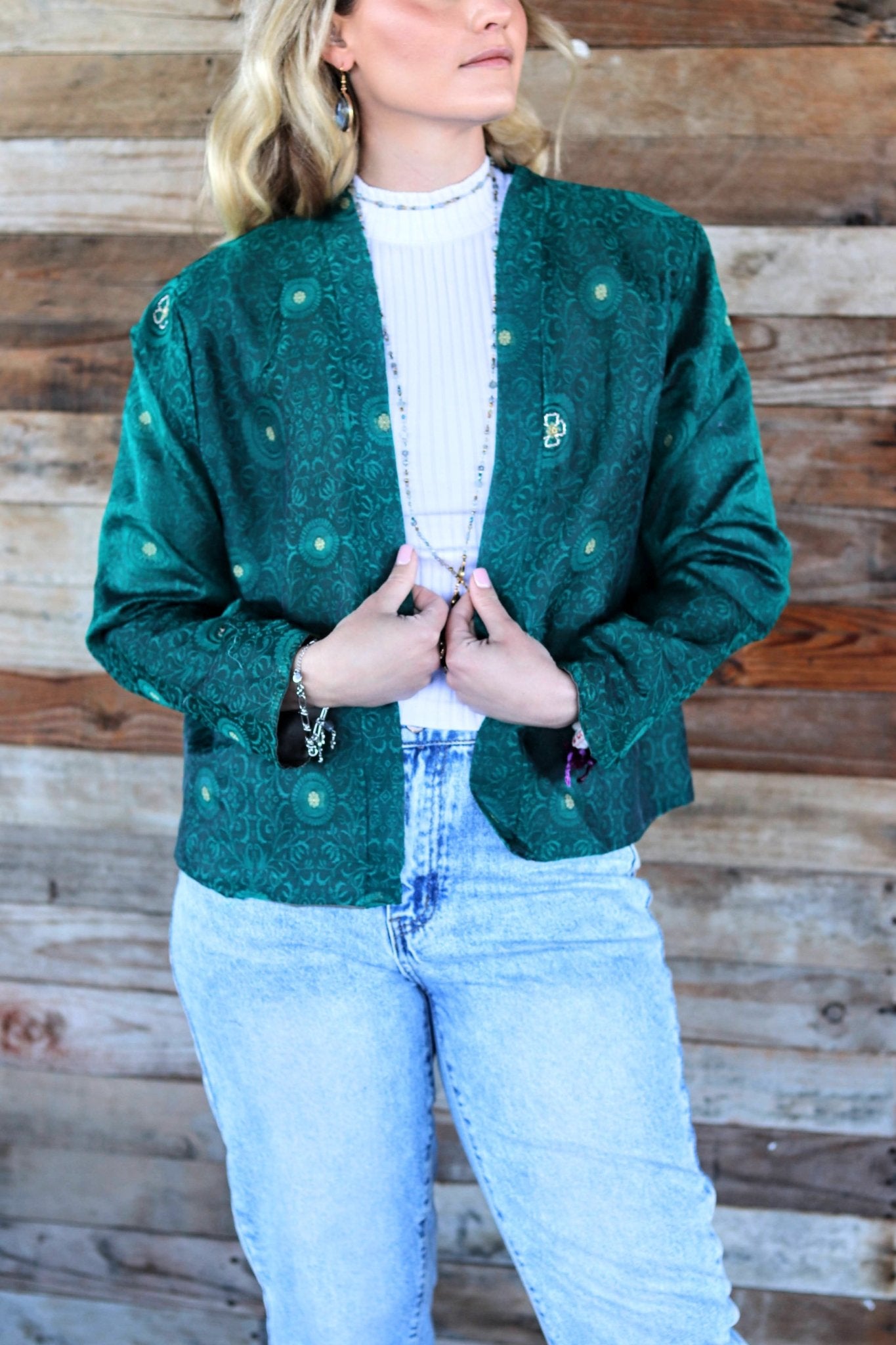 Labradorescent Teal Jacket- Handmade Jewellery - i am boho
