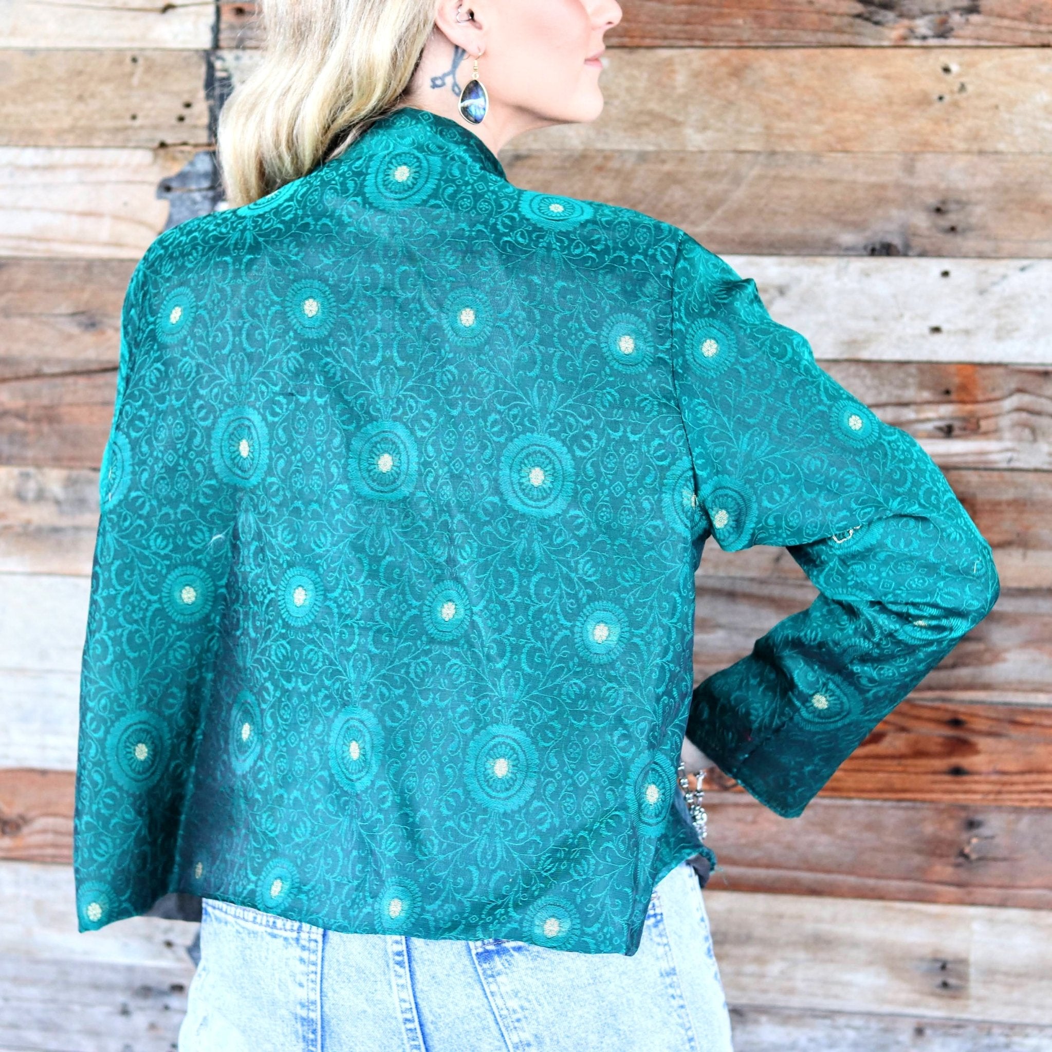 Labradorescent Teal Jacket- Handmade Jewellery - i am boho