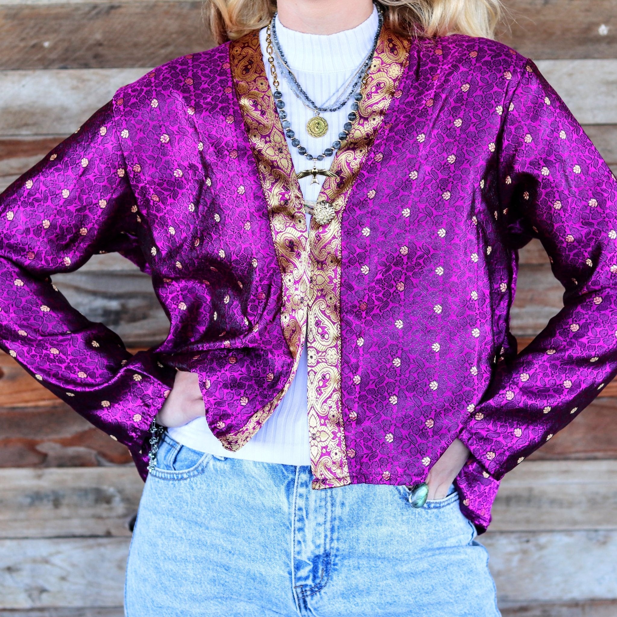 Violet Flash Kimono Jacket