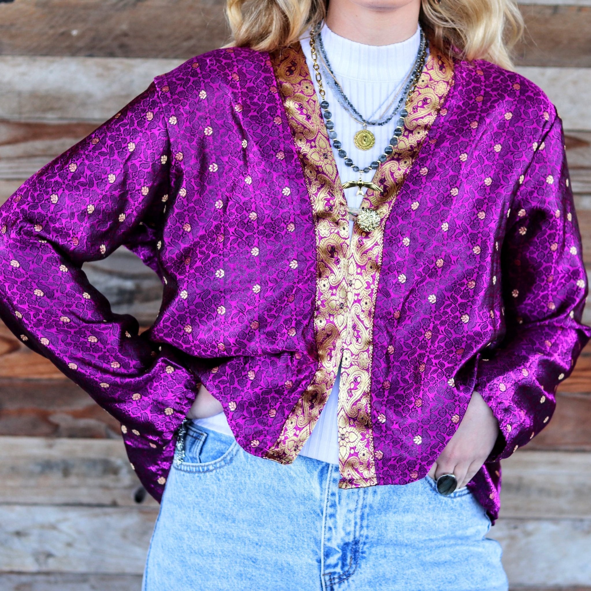 Violet Flash Kimono Jacket