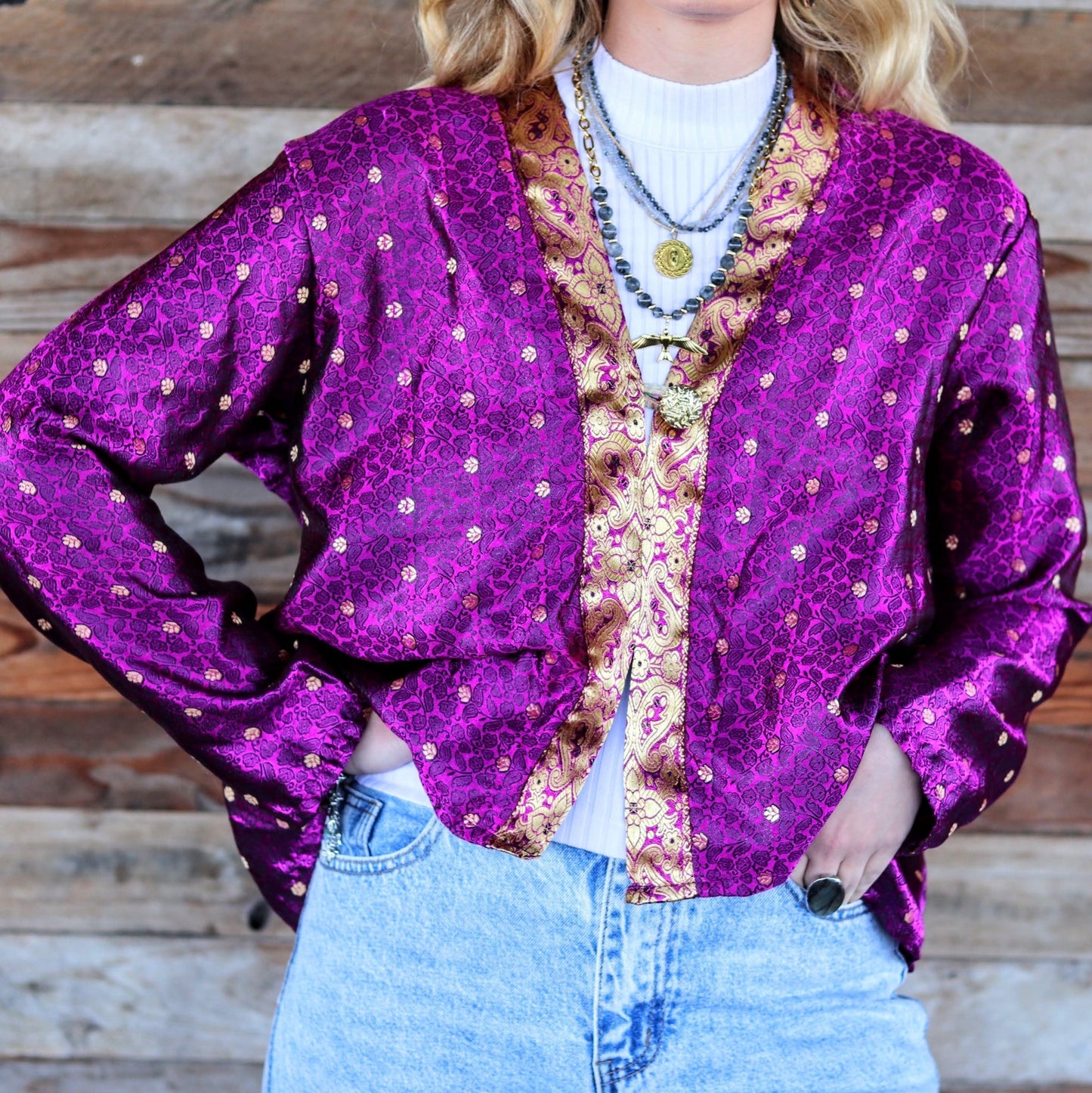 Violet Flash Kimono Jacket