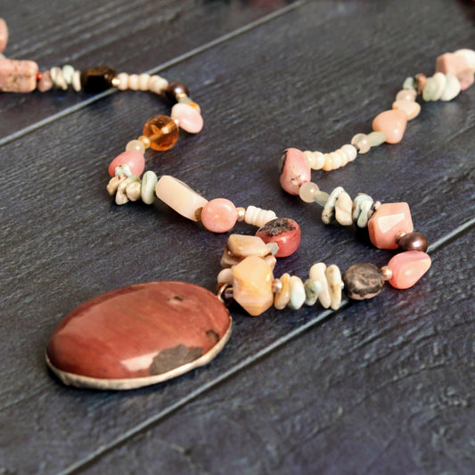 True Pink Opal & Rhodonite