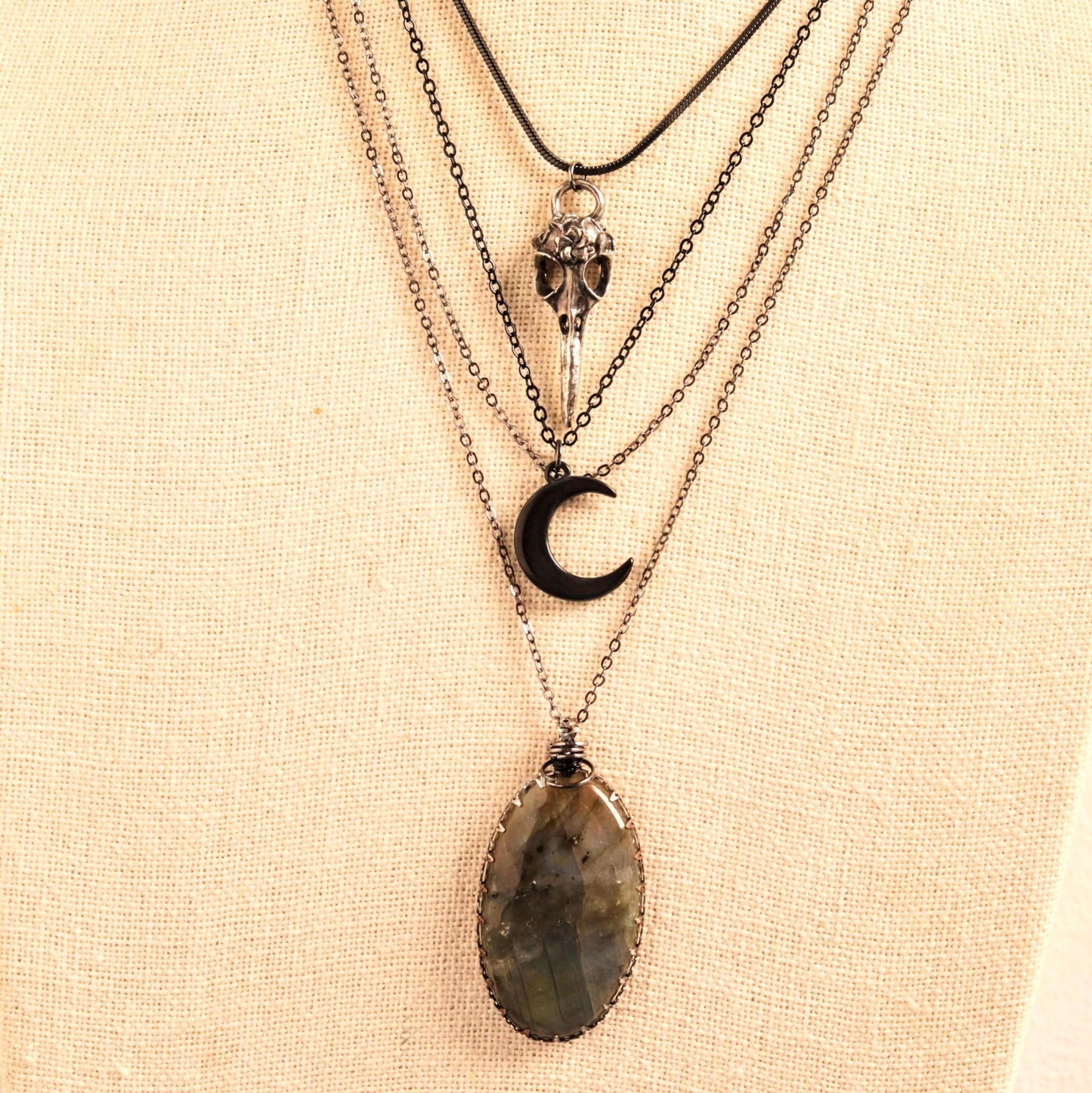 Dark Moon Layers- Handmade Jewellery - i am boho