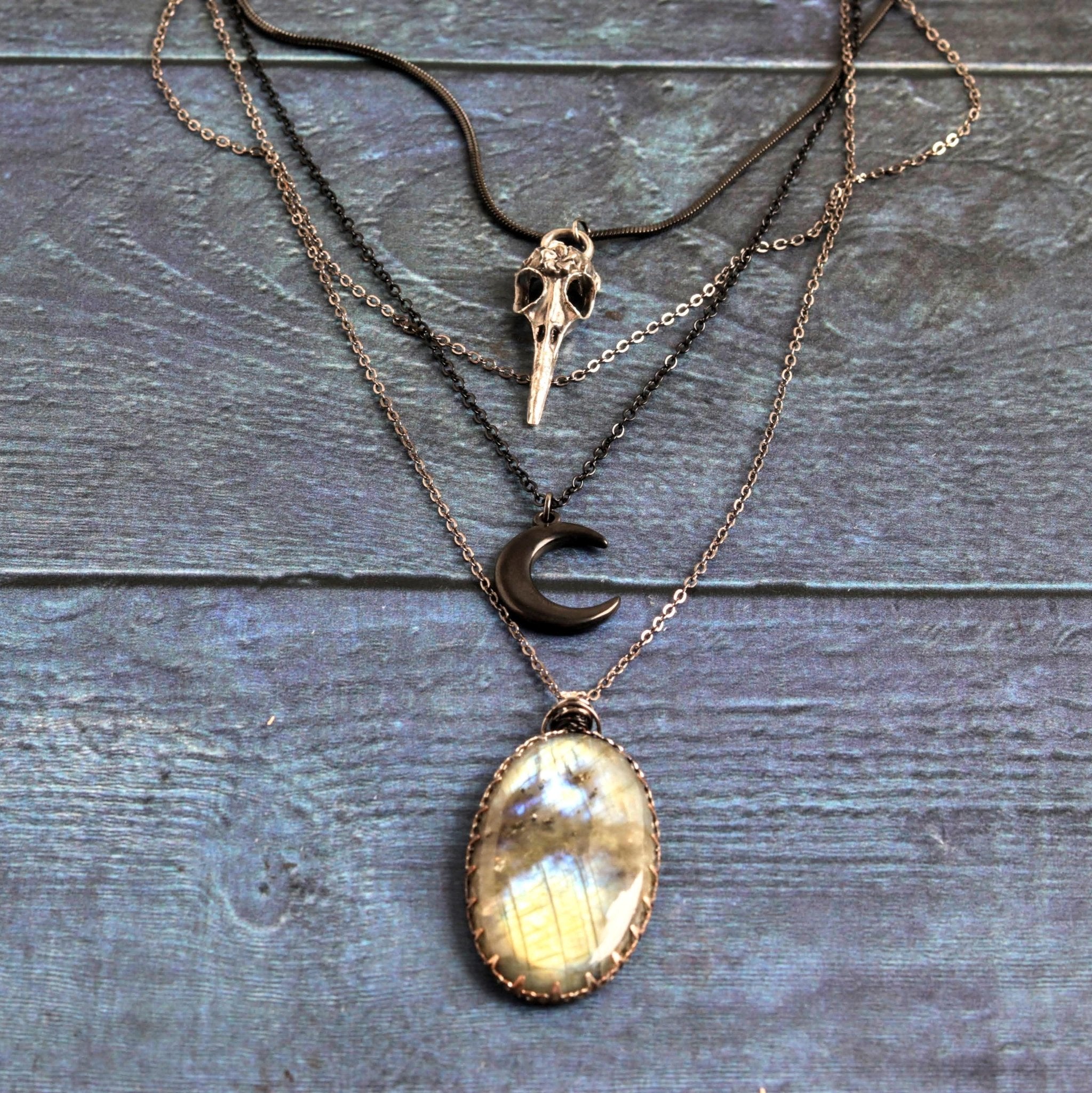Dark Moon Layers- Handmade Jewellery - i am boho