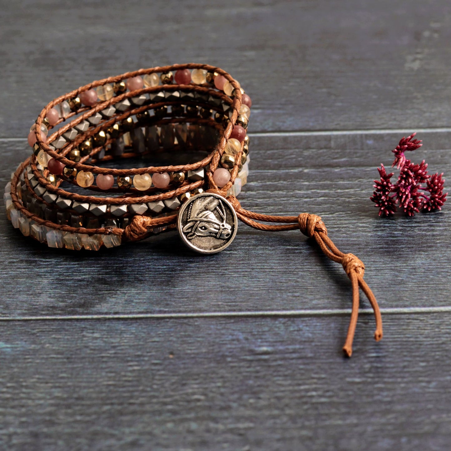 Indian agate wrap