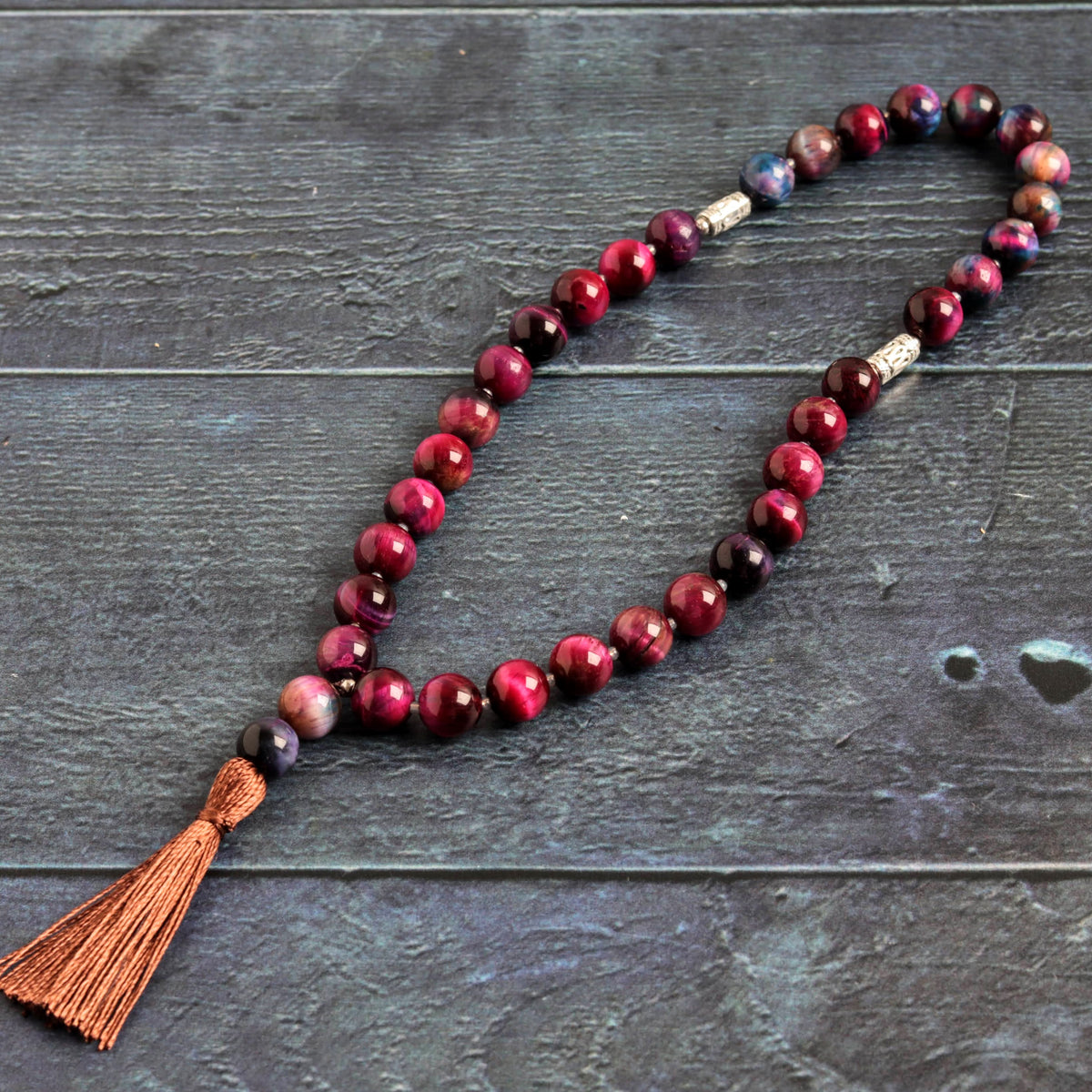 Purple & Pink Tiger's Eye Half Mala