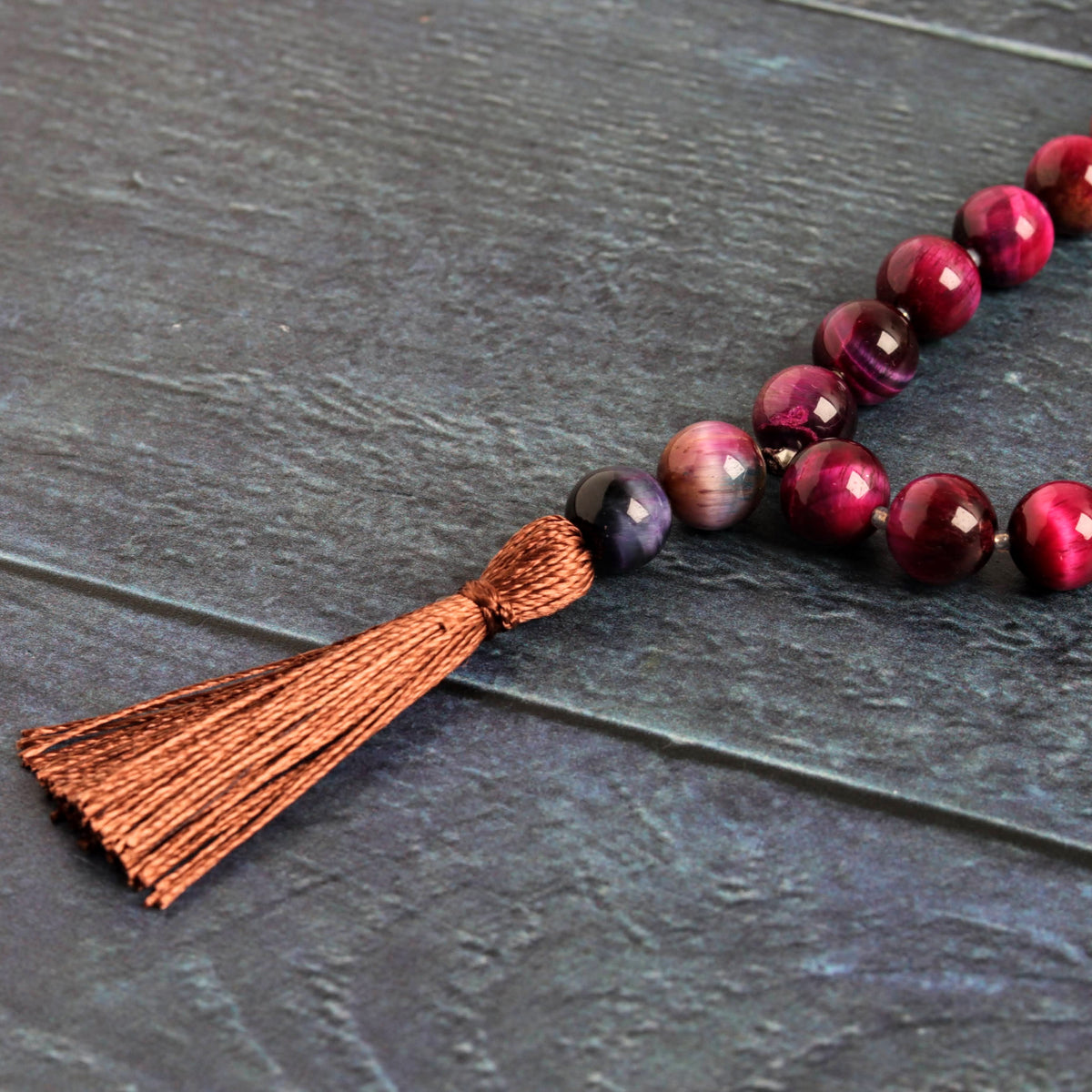 Purple & Pink Tiger's Eye Half Mala