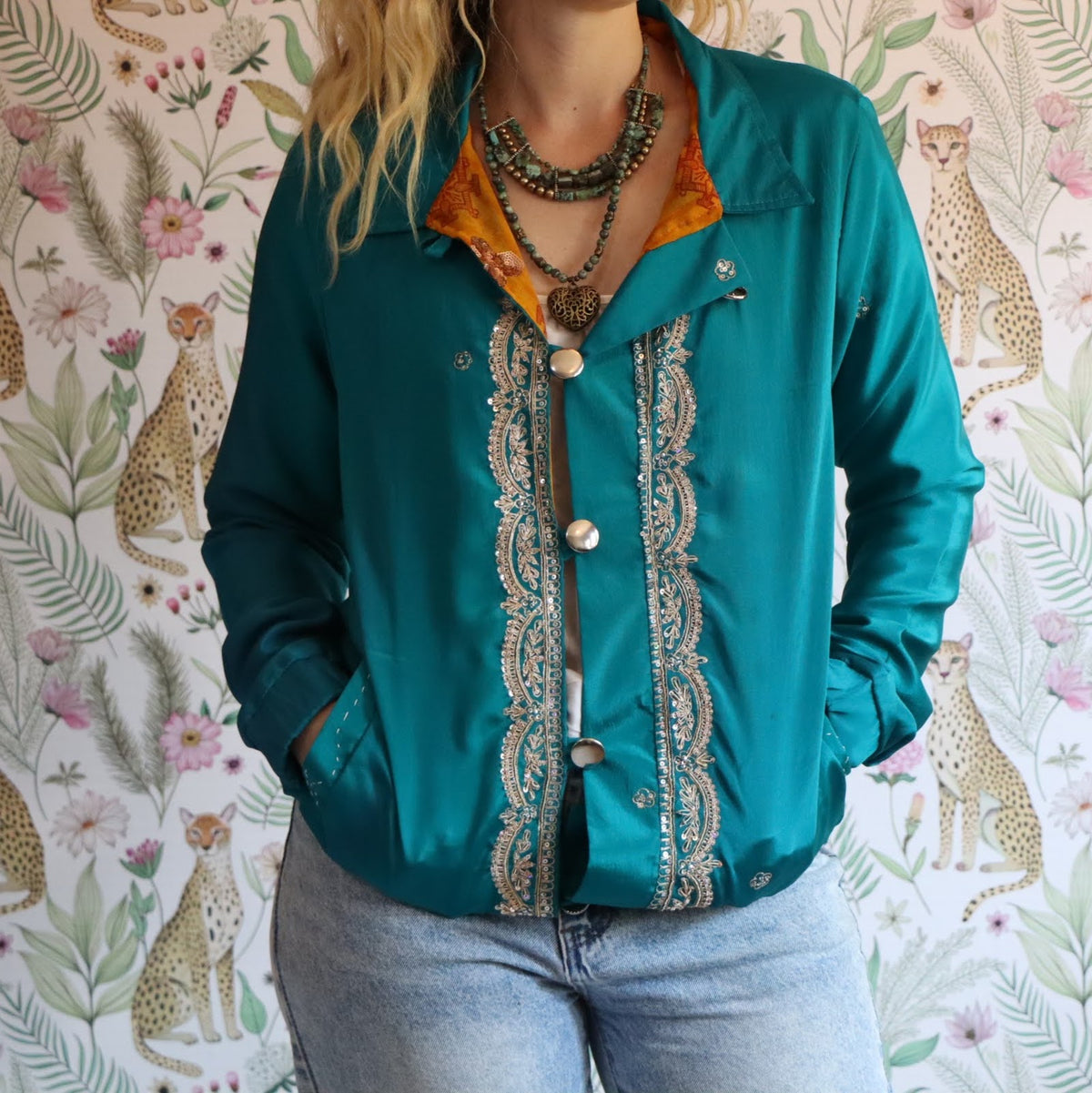Teal & Terracotta Reversible Jacket