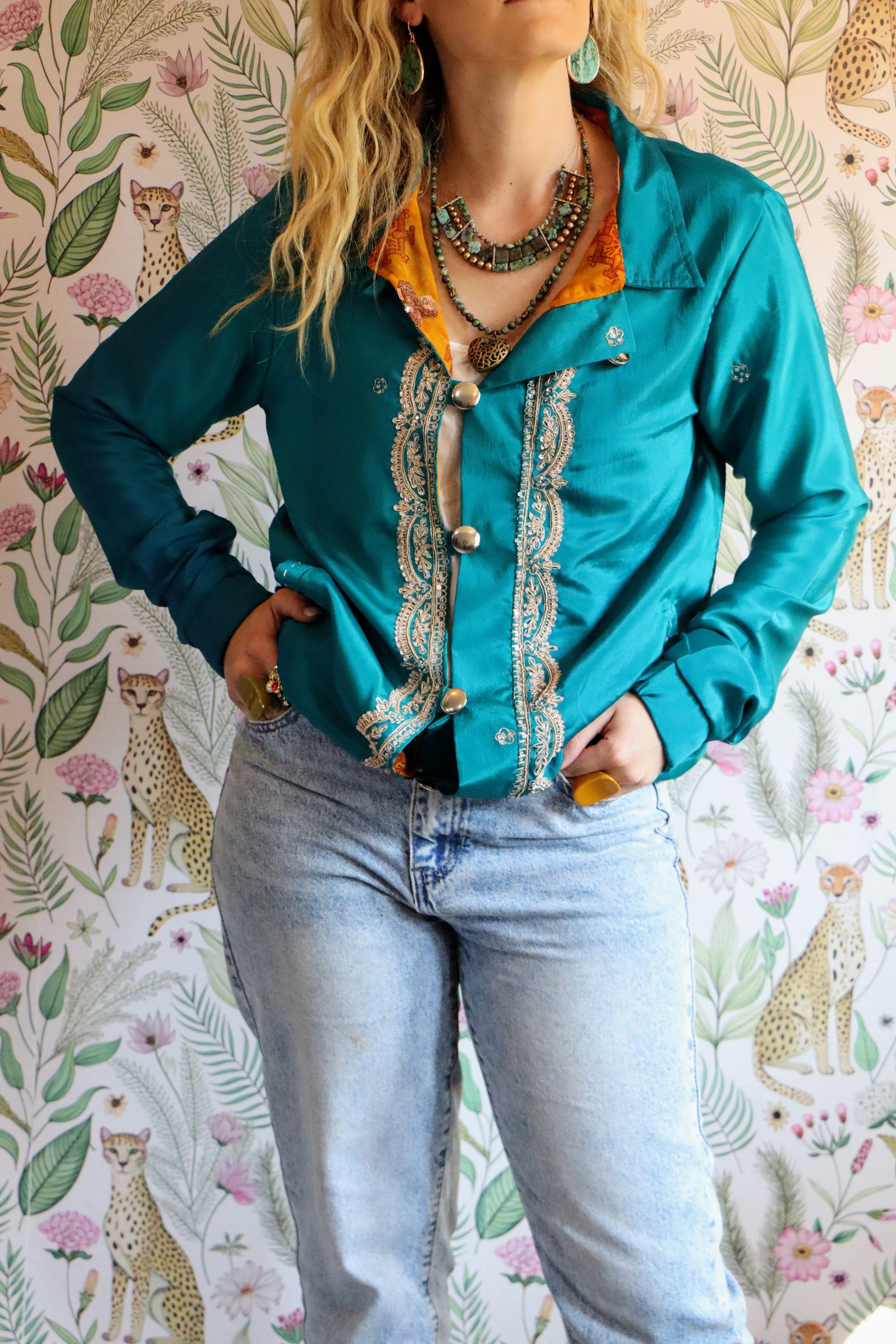Teal & Terracotta Reversible Jacket