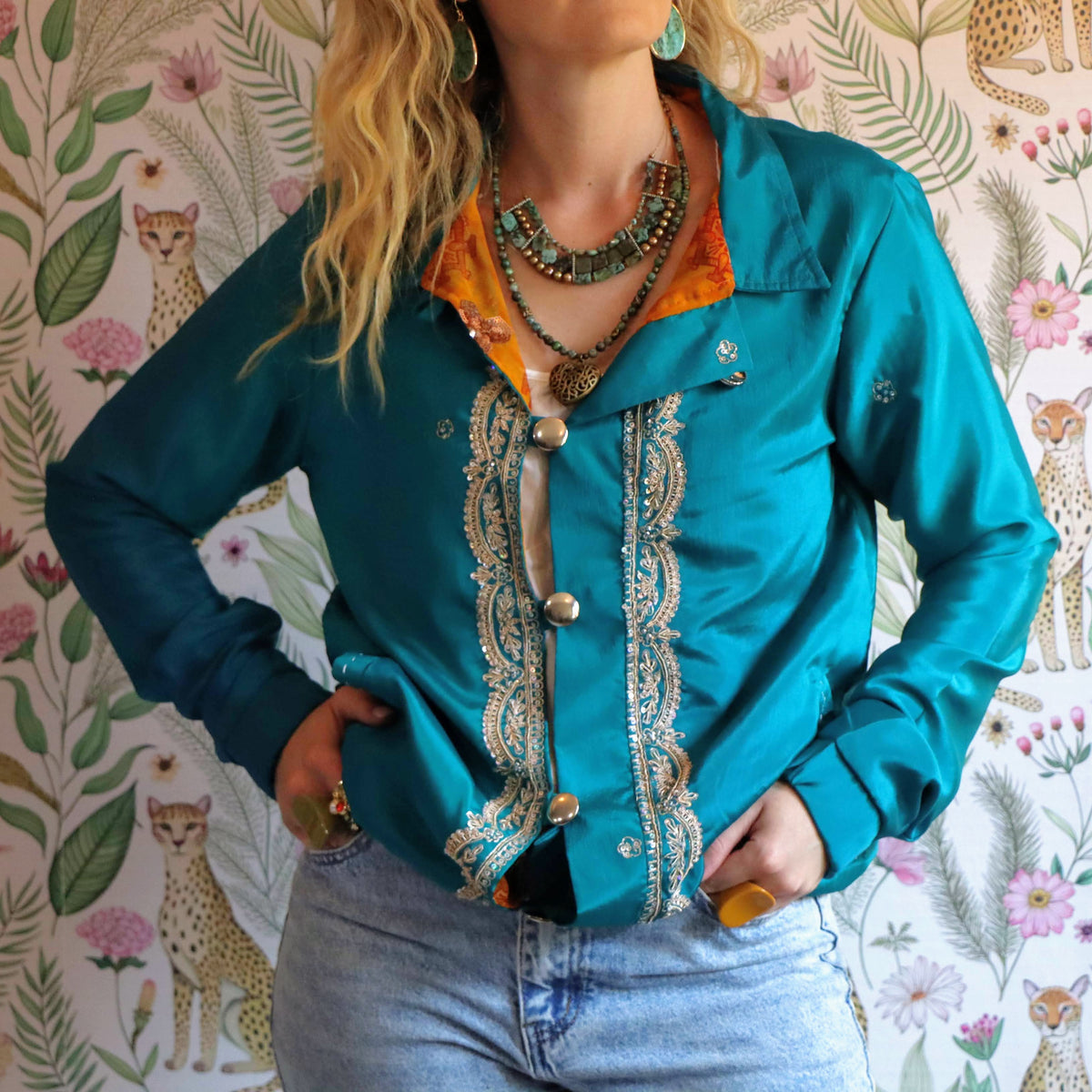 Teal & Terracotta Reversible Jacket