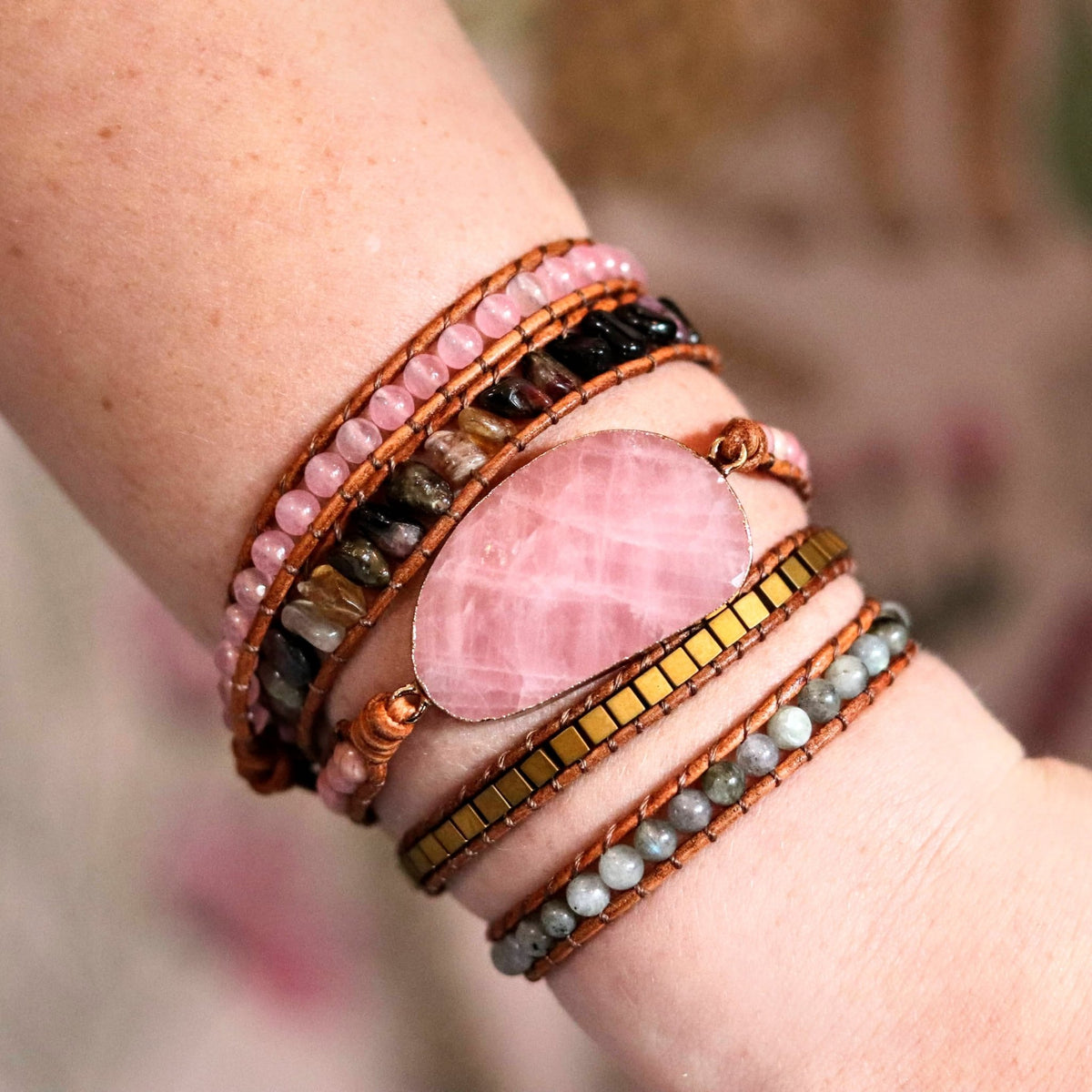 Lorde Rose Quartz & Labradorite- Handmade Jewellery - i am boho