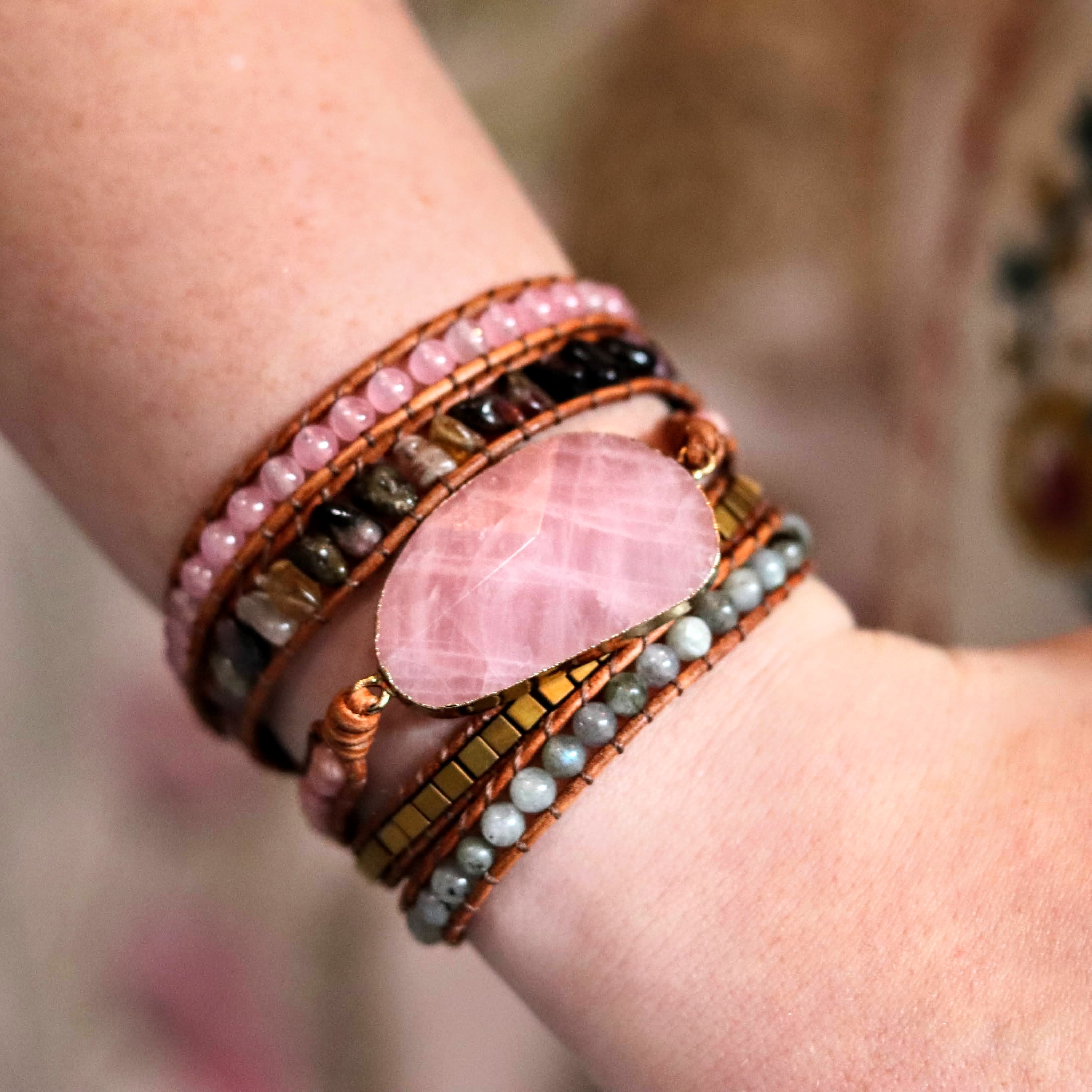 Lorde Rose Quartz & Labradorite- Handmade Jewellery - i am boho