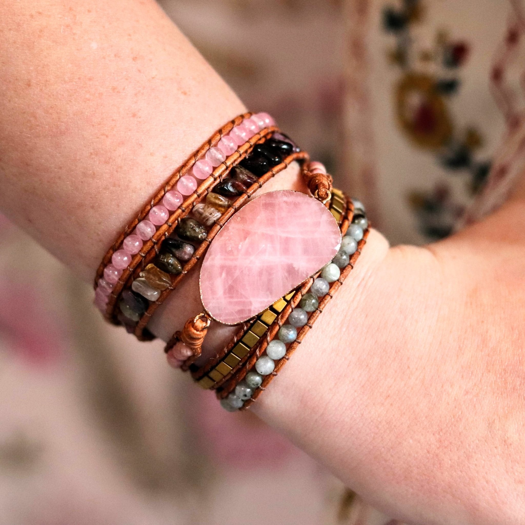 Lorde Rose Quartz & Labradorite- Handmade Jewellery - i am boho
