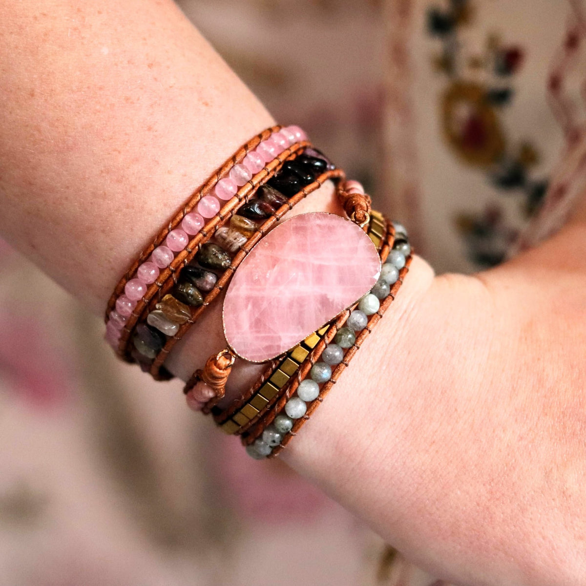 Lorde Rose Quartz & Labradorite- Handmade Jewellery - i am boho