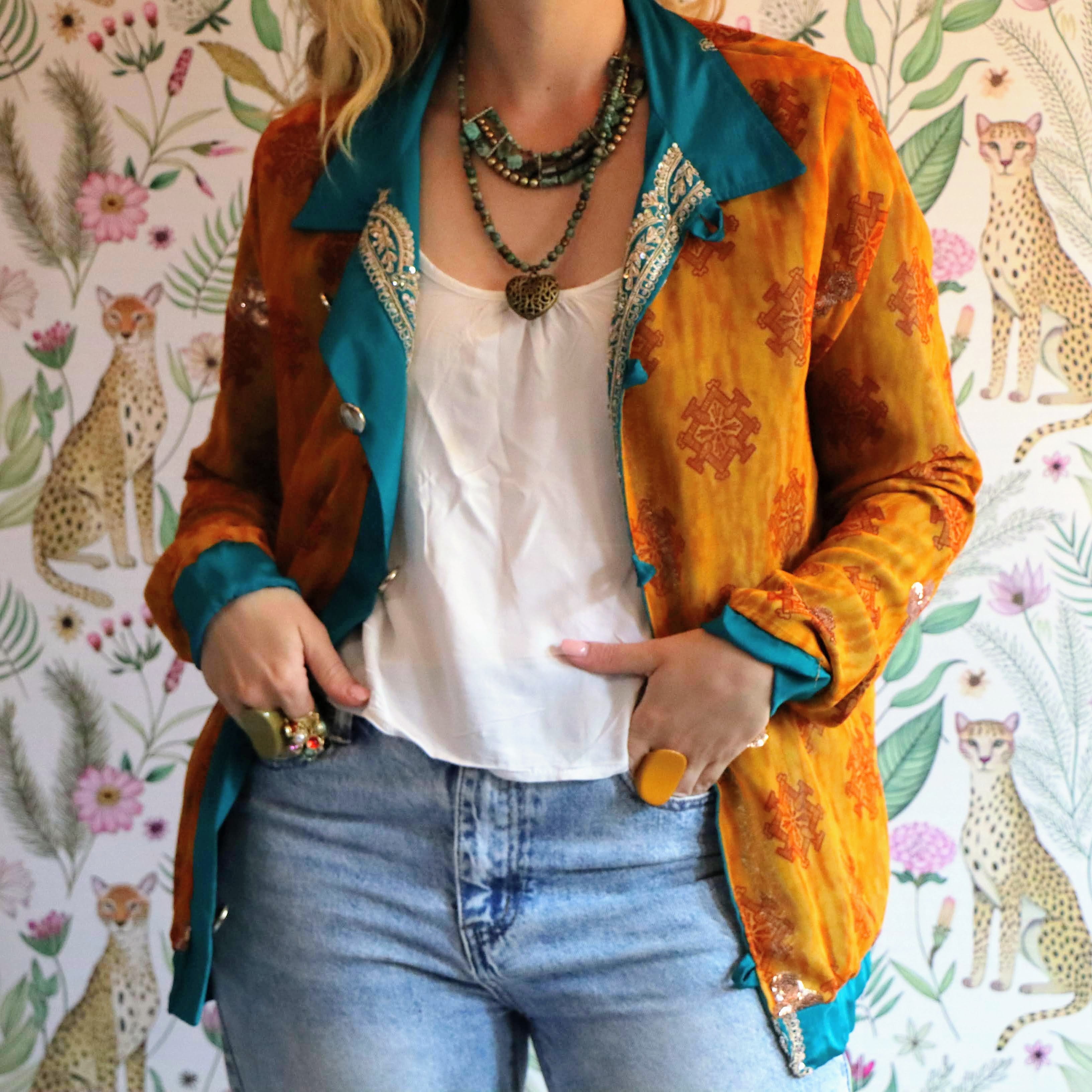 Teal & Terracotta Reversible Jacket
