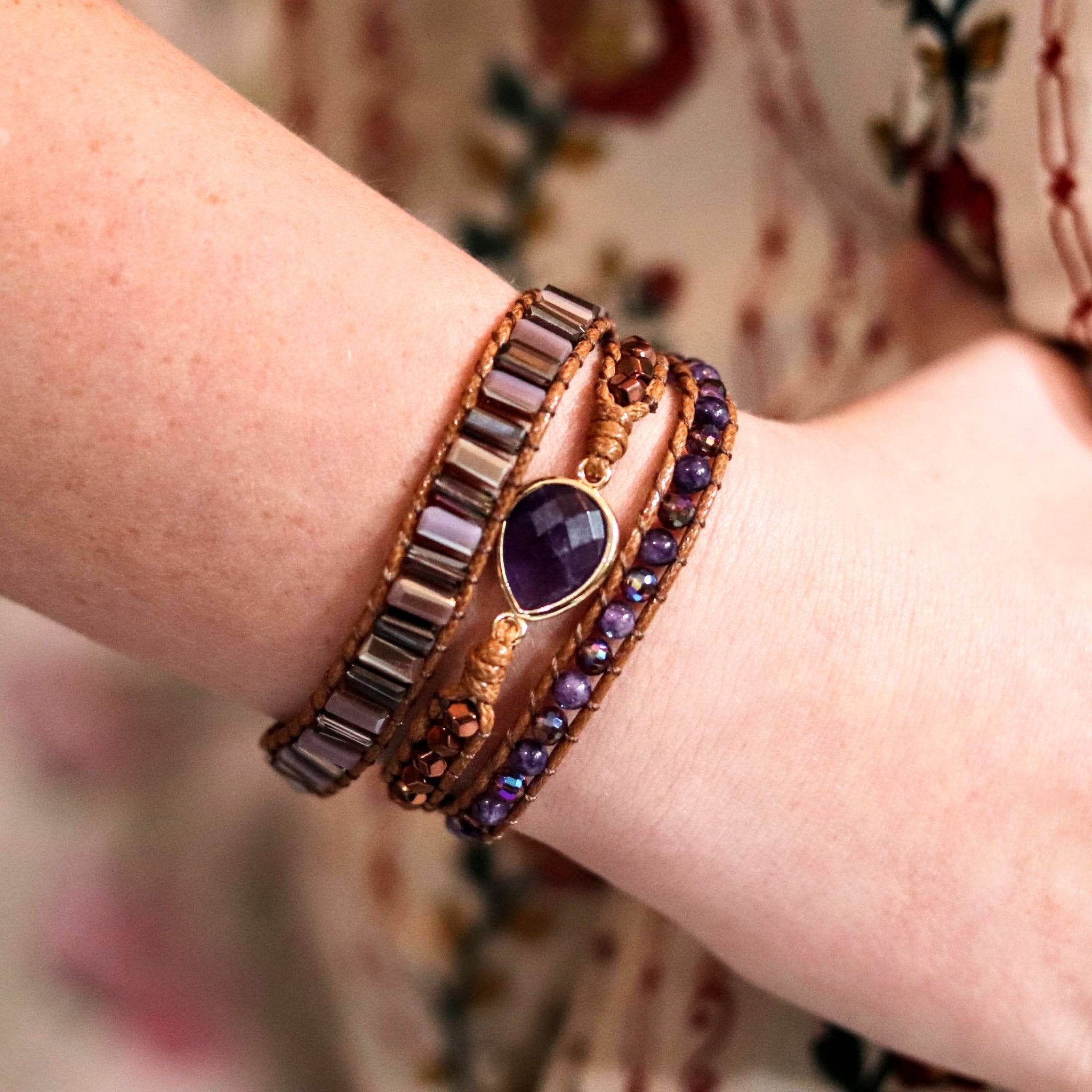 Gladys Amethyst Wrap- Handmade Jewellery - i am boho