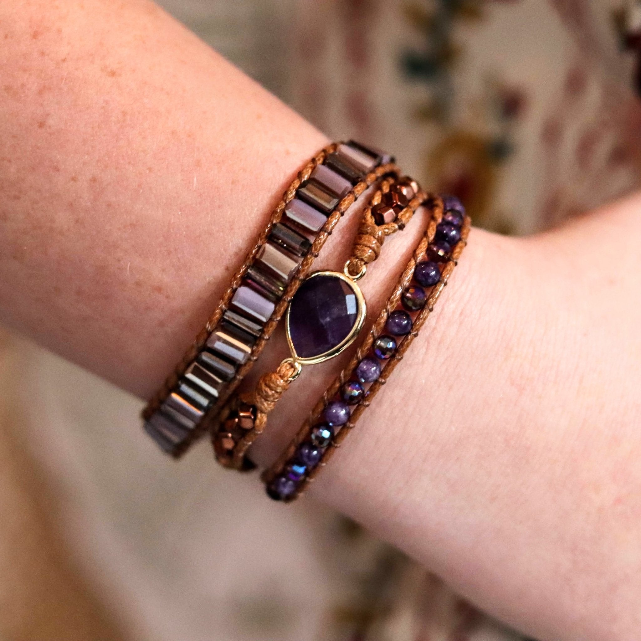 Gladys Amethyst Wrap- Handmade Jewellery - i am boho