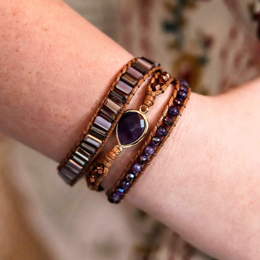 Gladys Amethyst Wrap- Handmade Jewellery - i am boho