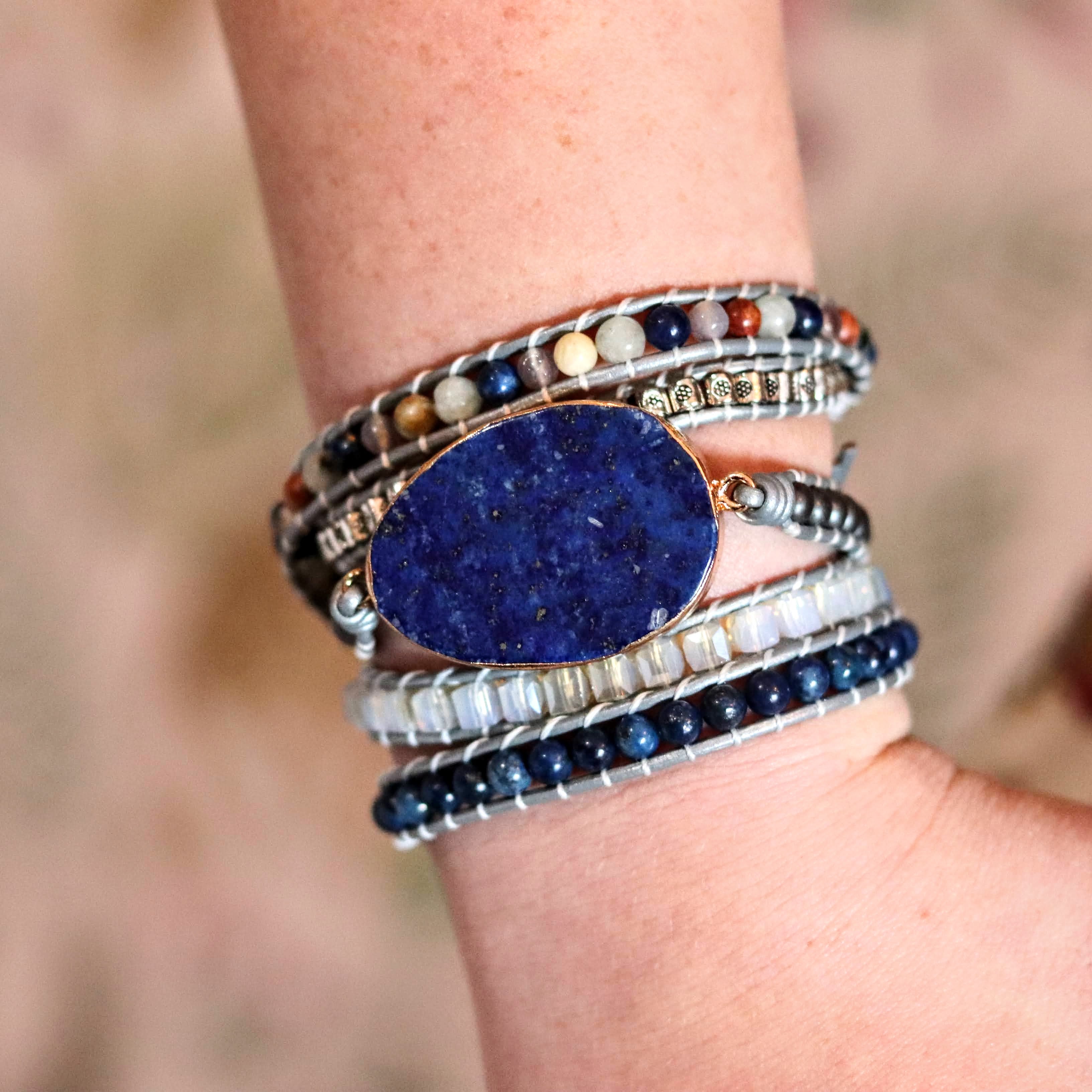 Lorde Lapis Lazuli Wrap- Handmade Jewellery - i am boho