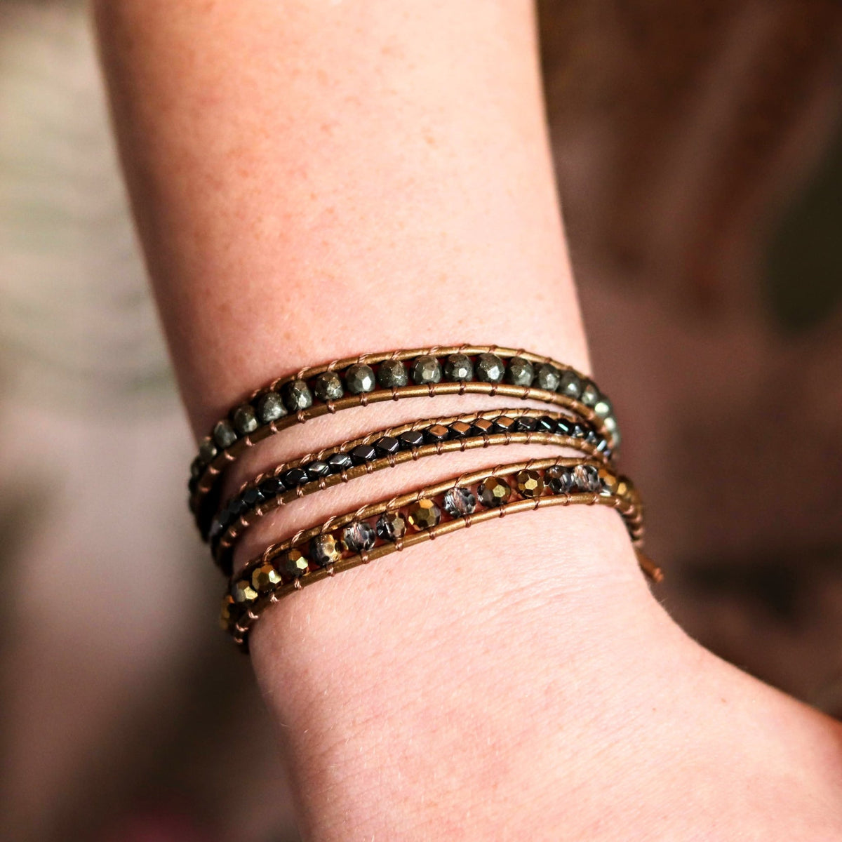 Onyx & Glass Wrap- Handmade Jewellery - i am boho