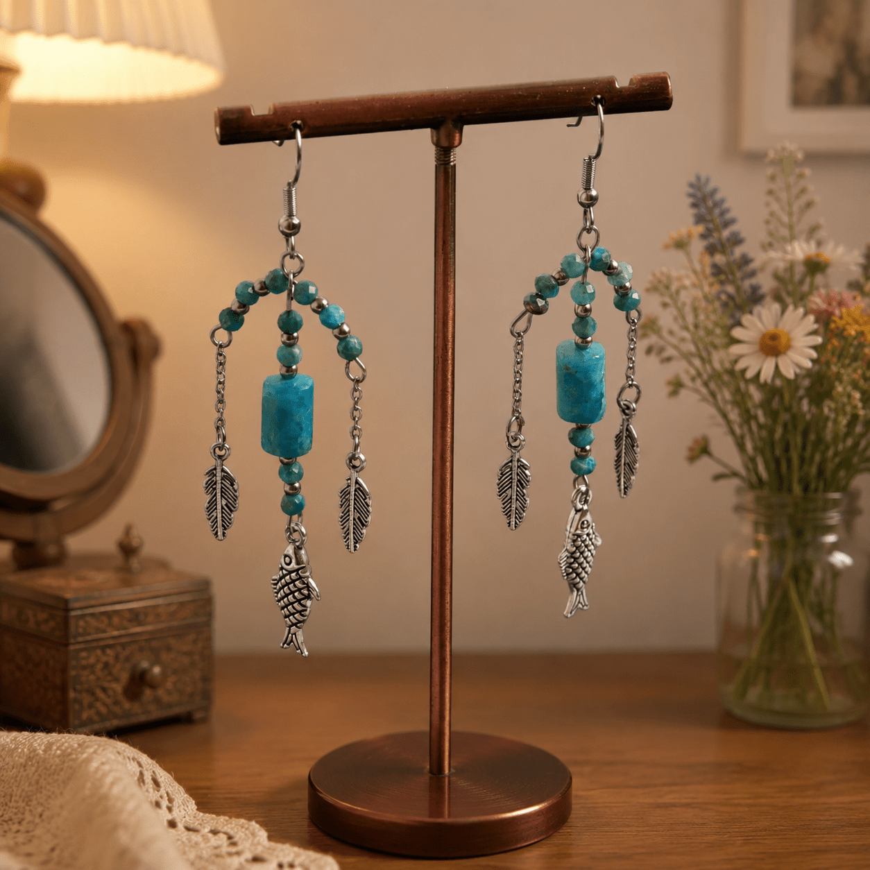 Apatite Chandeliers - Handmade Jewellery - i am boho