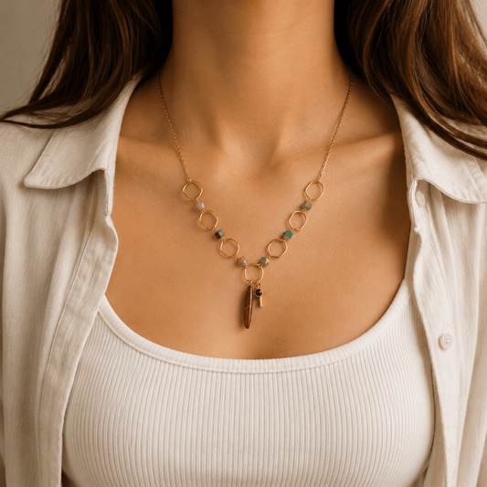 Aqua Terra geometry - Handmade Jewellery - i am boho