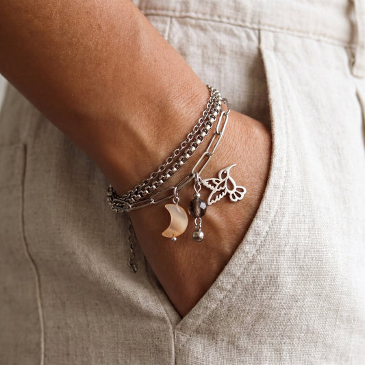 Moon & Ember Layered Bracelet - Handmade Jewellery - i am boho