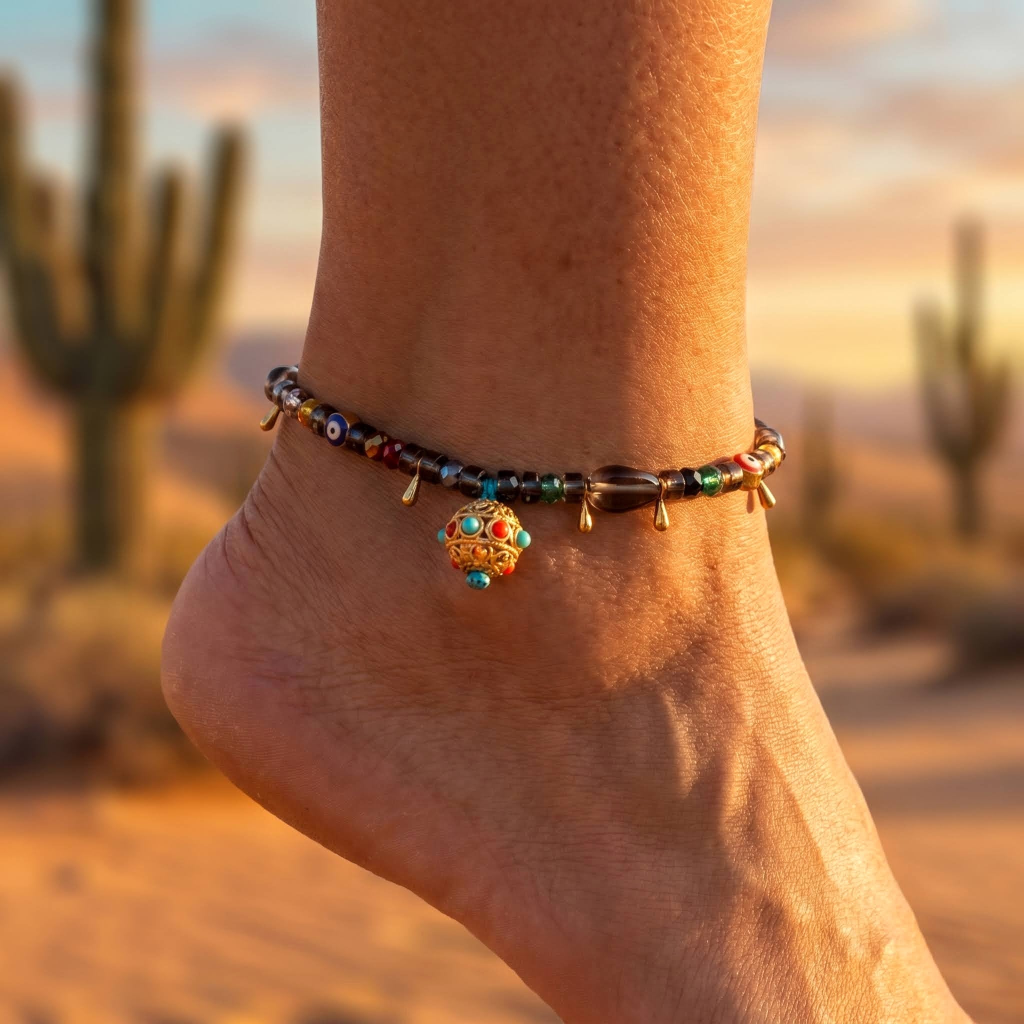 Tibetan Shore Anklet - Handmade Jewellery - i am boho