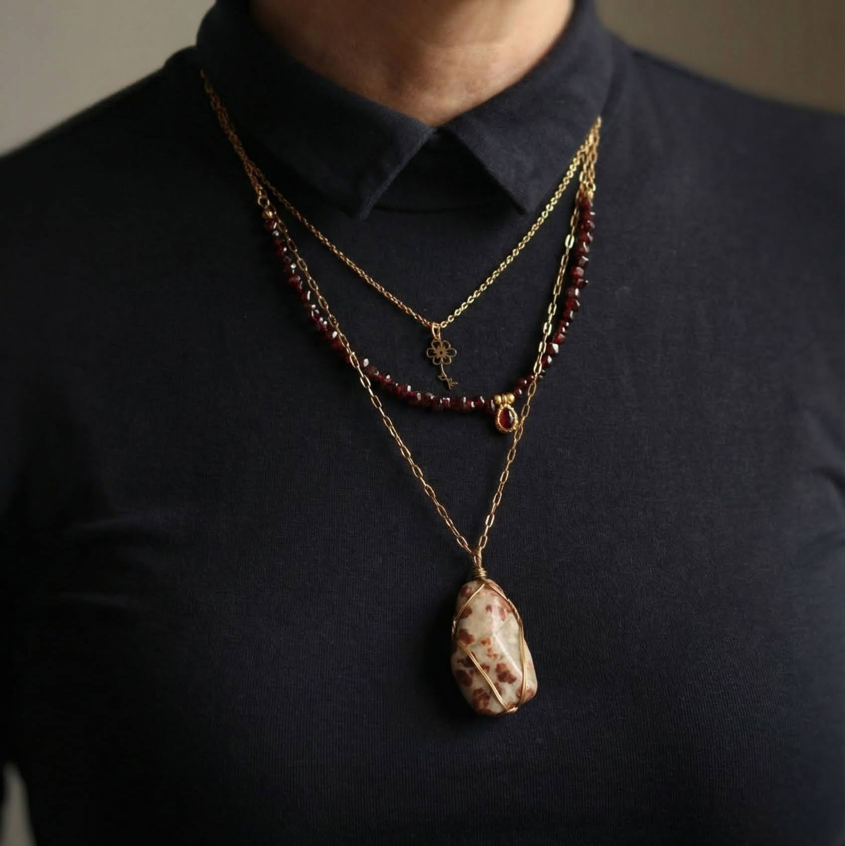 Garnet in Limestone